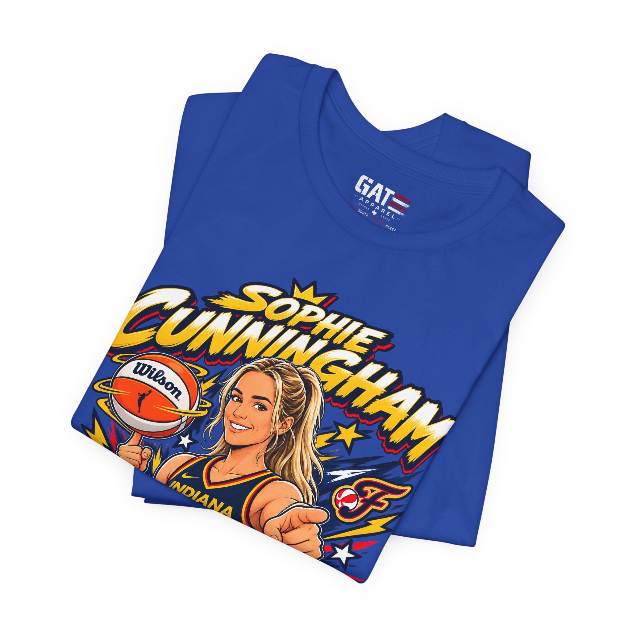 Sophie Cunningham Indiana Fever #8 T-Shirt Fever Up WNBA Basketball Graphic Tee