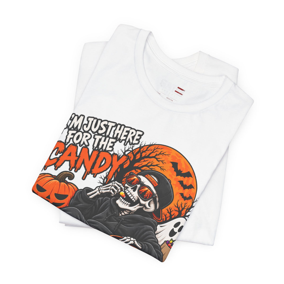 I'm Just Here for the Candy Halloween Skull Shirt | Spooky Tee