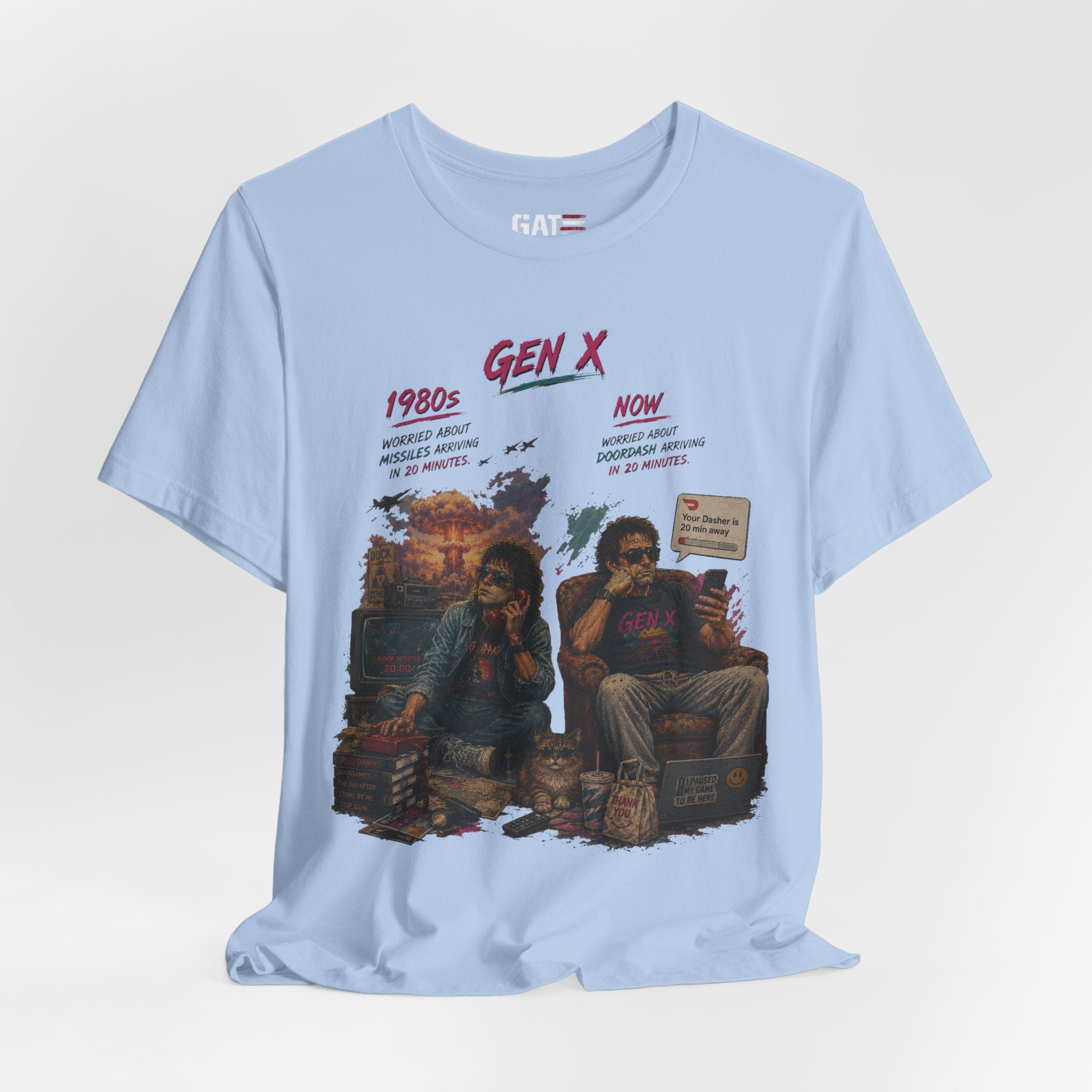 Gen X Retro Movie Night T-Shirt — Vintage 80s Pop Culture Tee