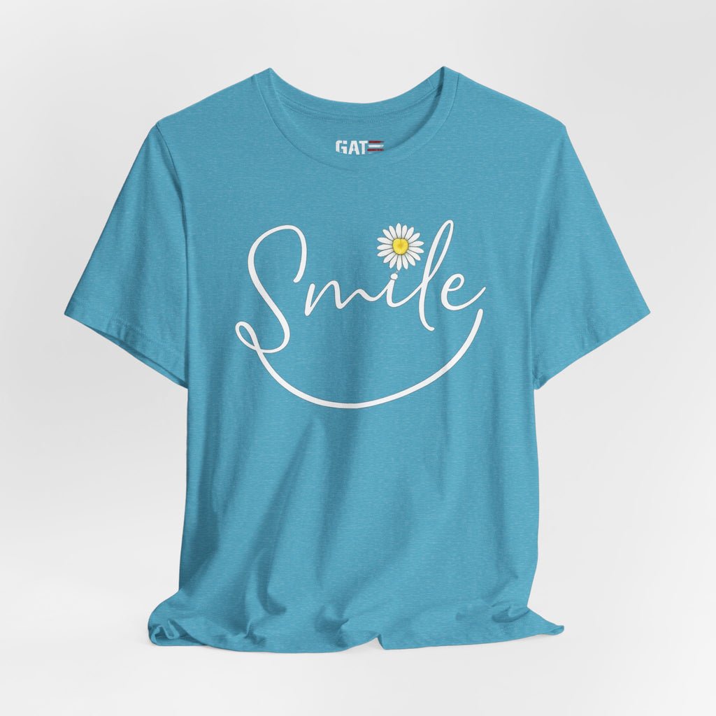 Smile Daisy Tee — Women's Floral Graphic T-Shirt