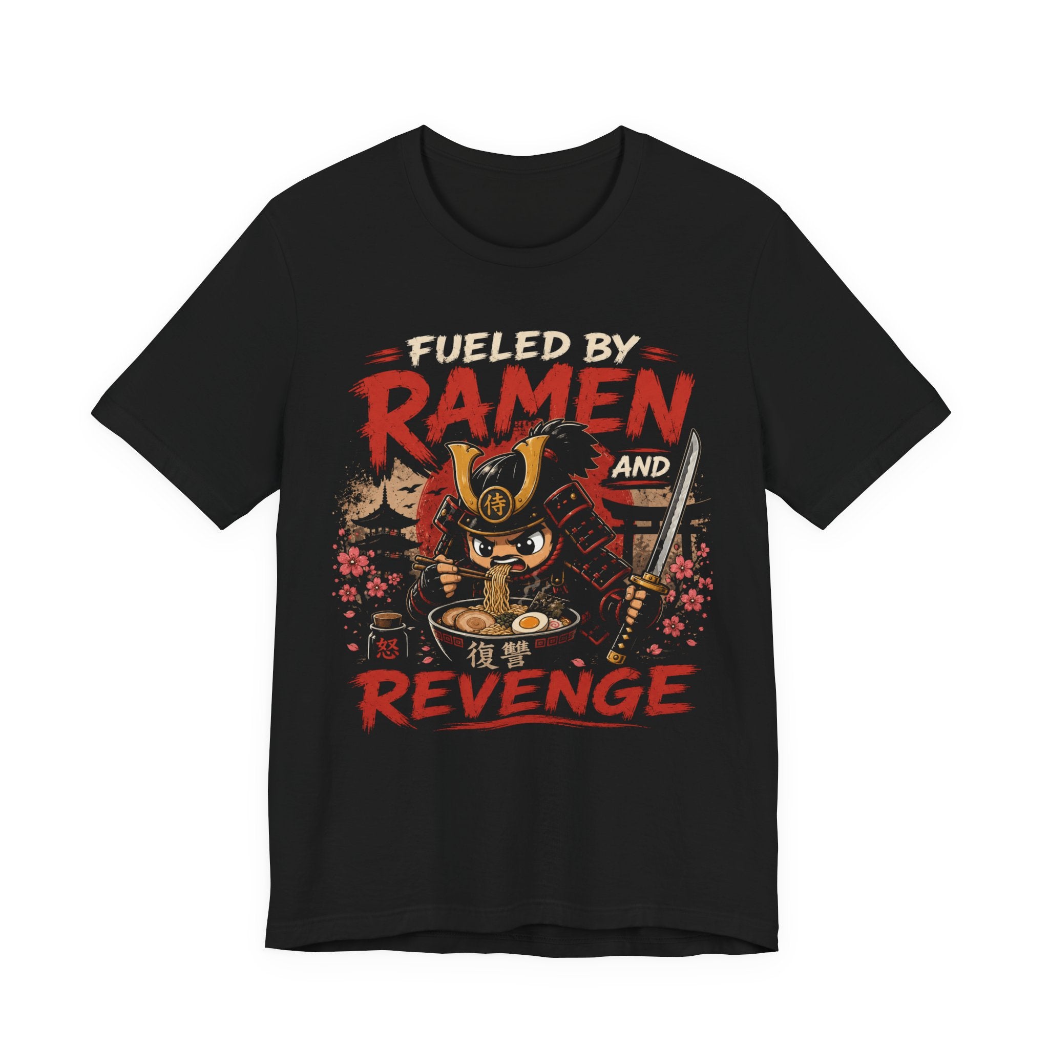 Fueled by Ramen and Revenge Tee — Samurai Ramen Graphic T-Shirt