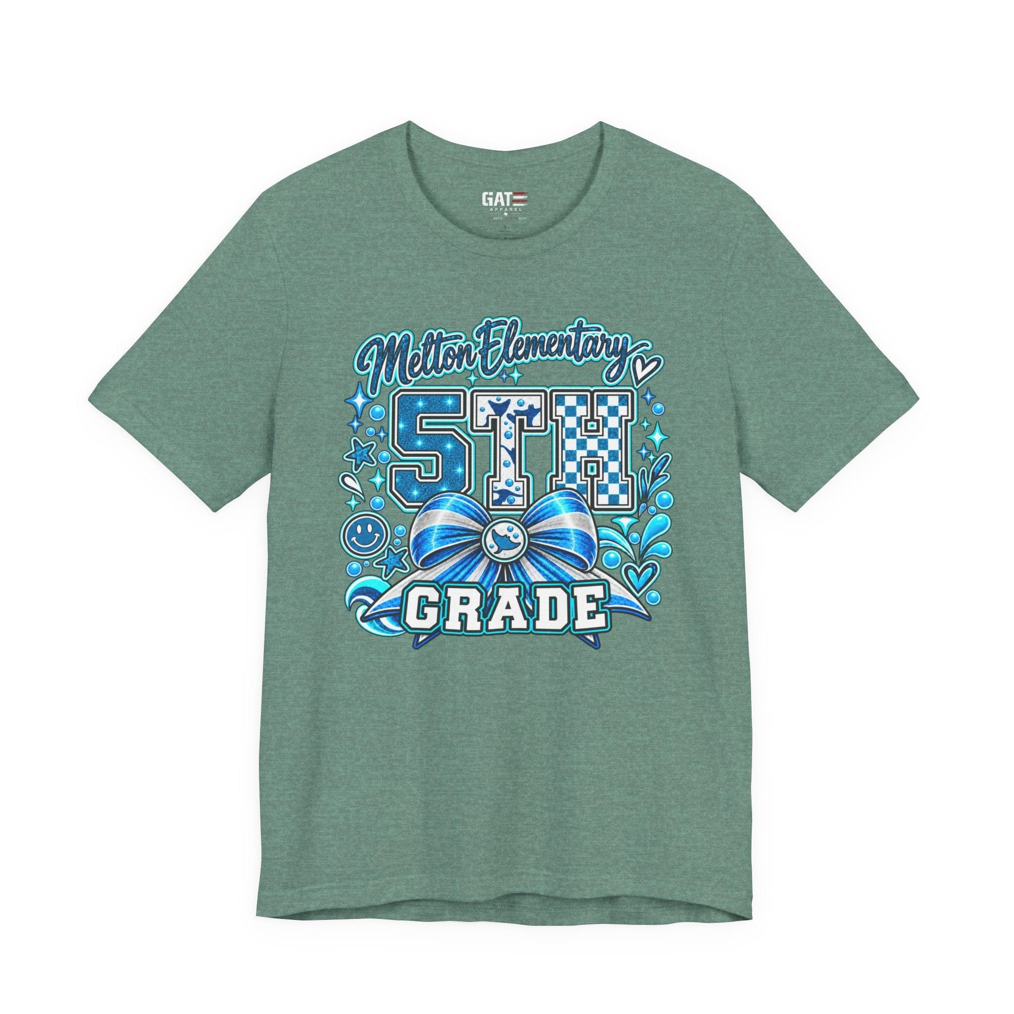 Melton 5th Grade School T‑Shirt — Bow Design