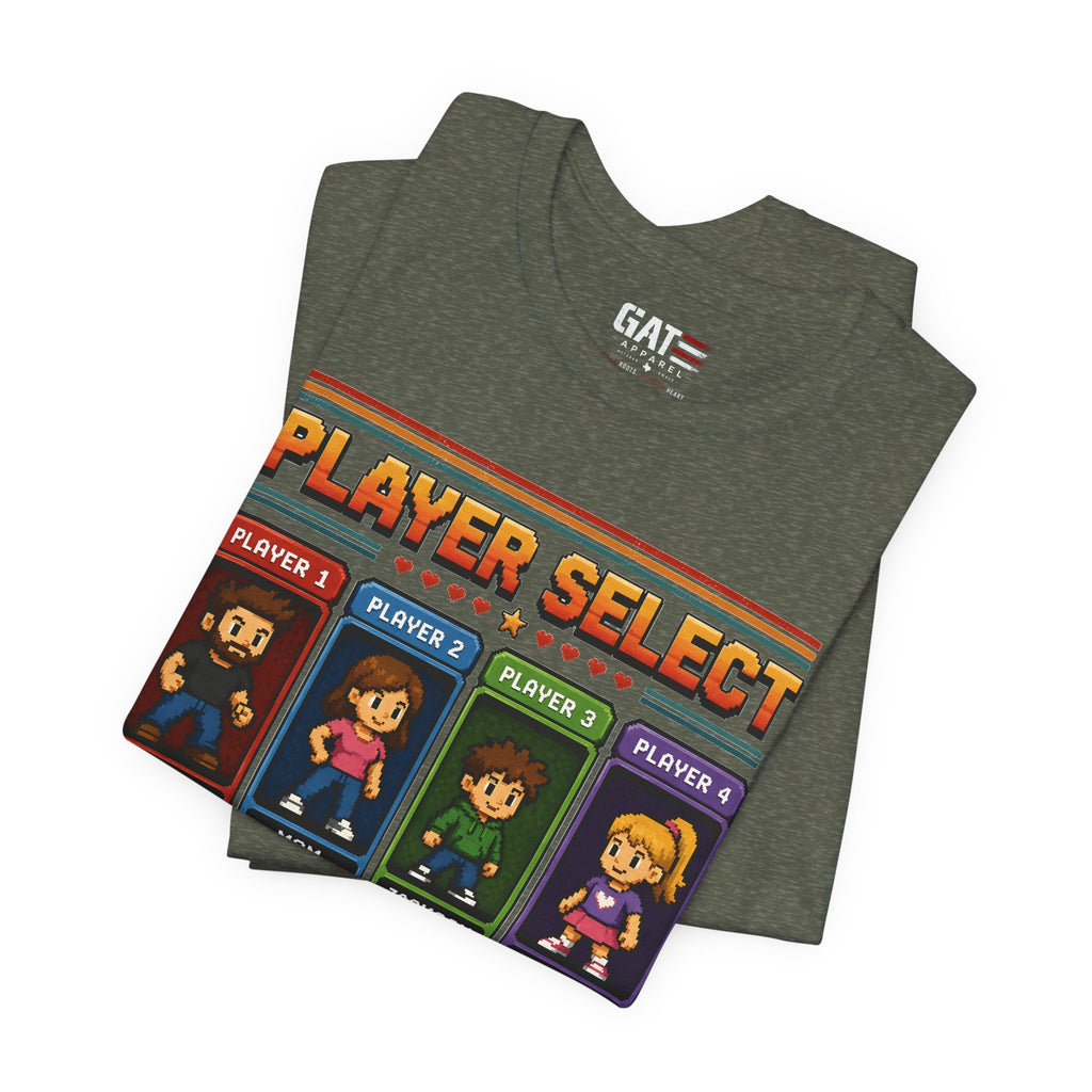 Personalized Gamer Family Shirt, Custom Family Gaming Shirt, Retro Video Game Family Tee, Gamer Dad Mom Kids Gift Shirt