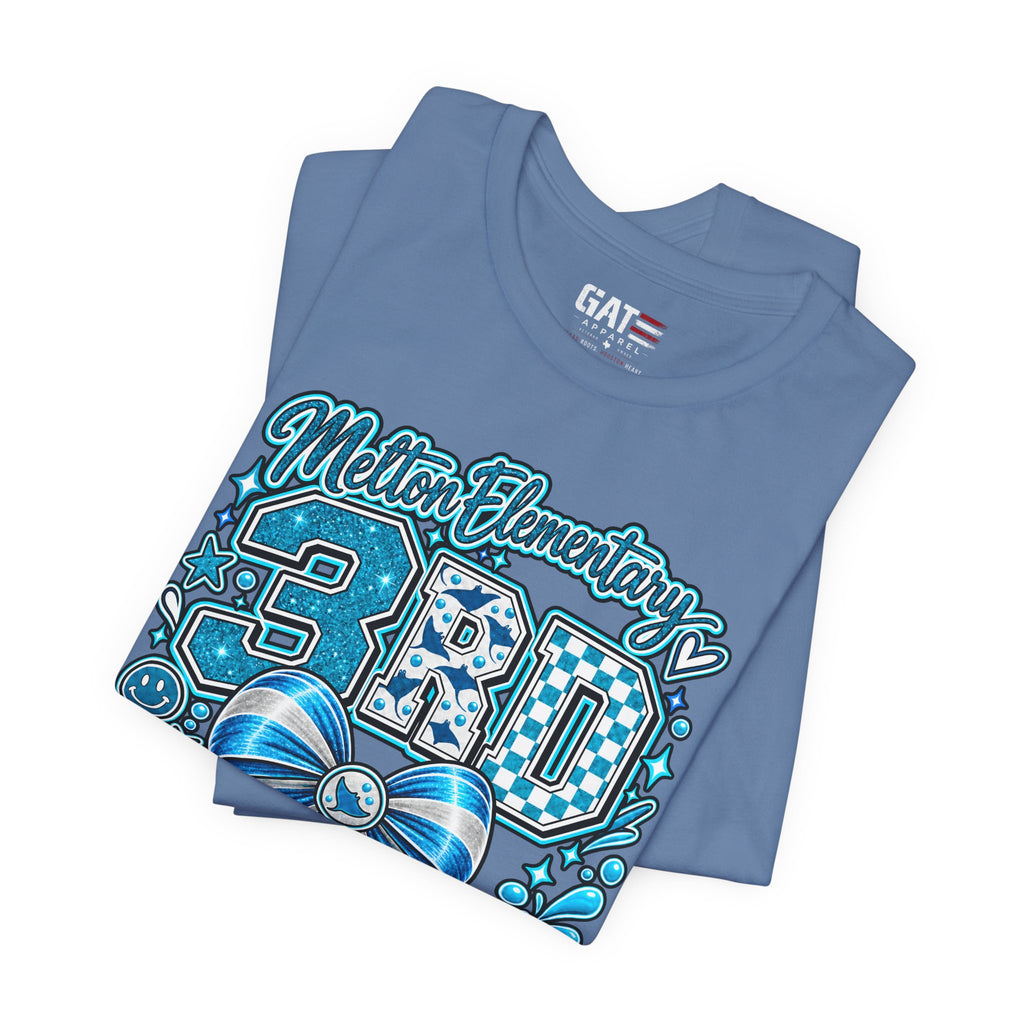 Melton 3rd Grade School T‑Shirt — Bow Design