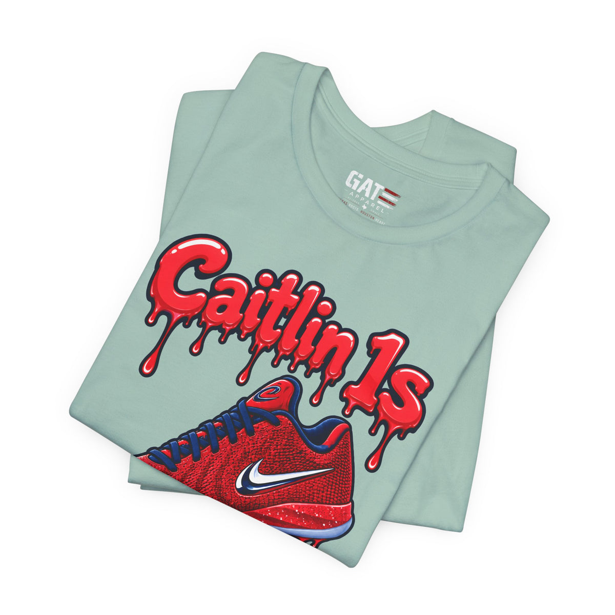 Caitlin Clark Caitlin 1s USA Reds Paint Sneaker Shirt