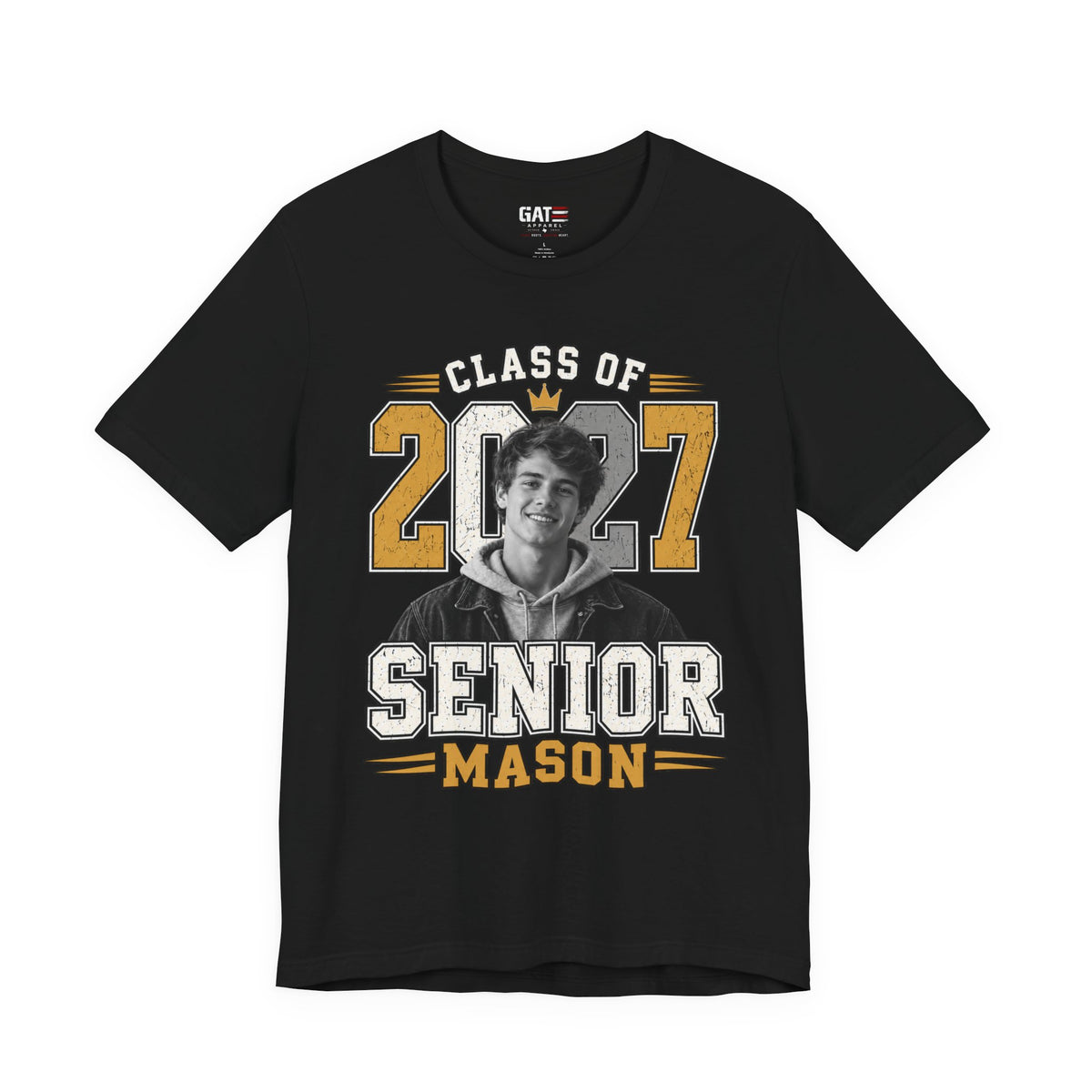 Personalized Senior 2027 Custom Photo Shirt | Graduation Tee