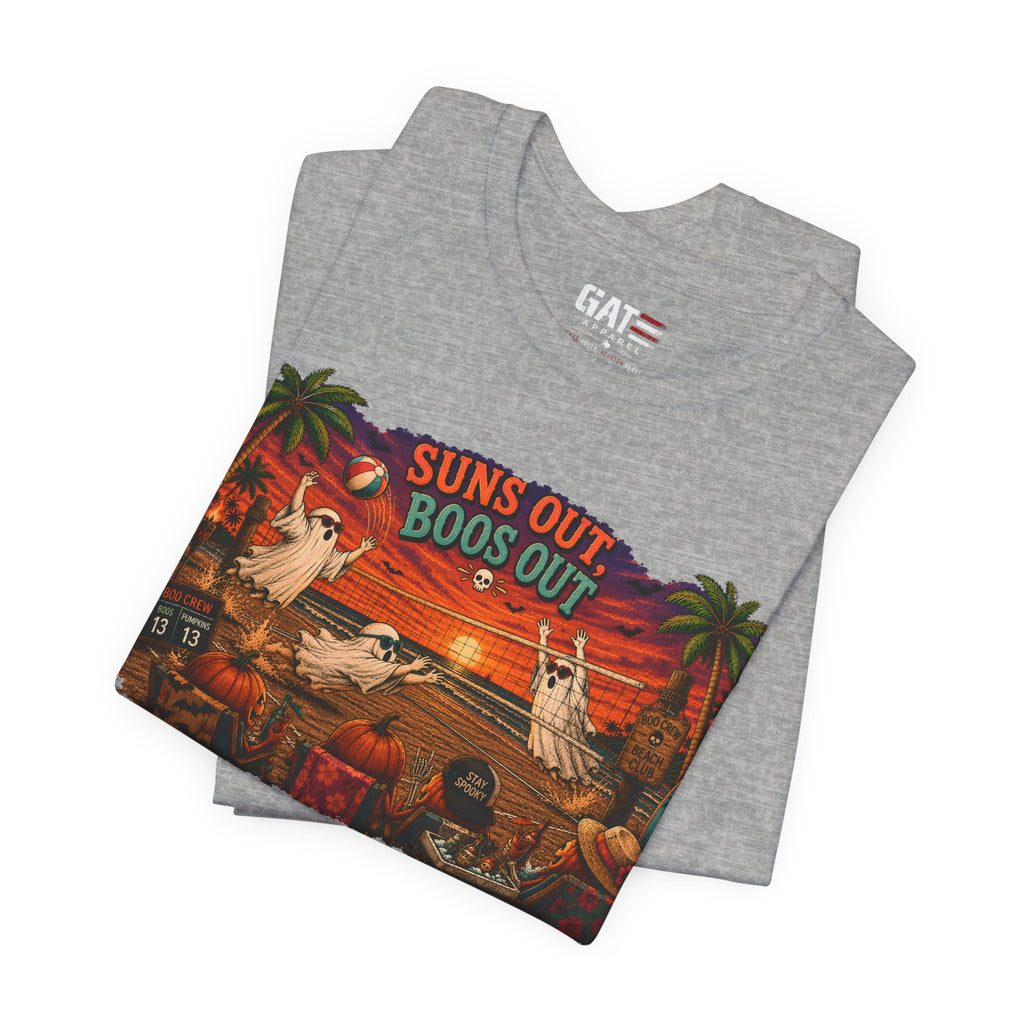 Summerween Shirt, Spooky Beach Shirt, Ghost Beach Tee, Halloween Beach Shirt, Coastal Halloween Tee, Tropical Ghost Shirt