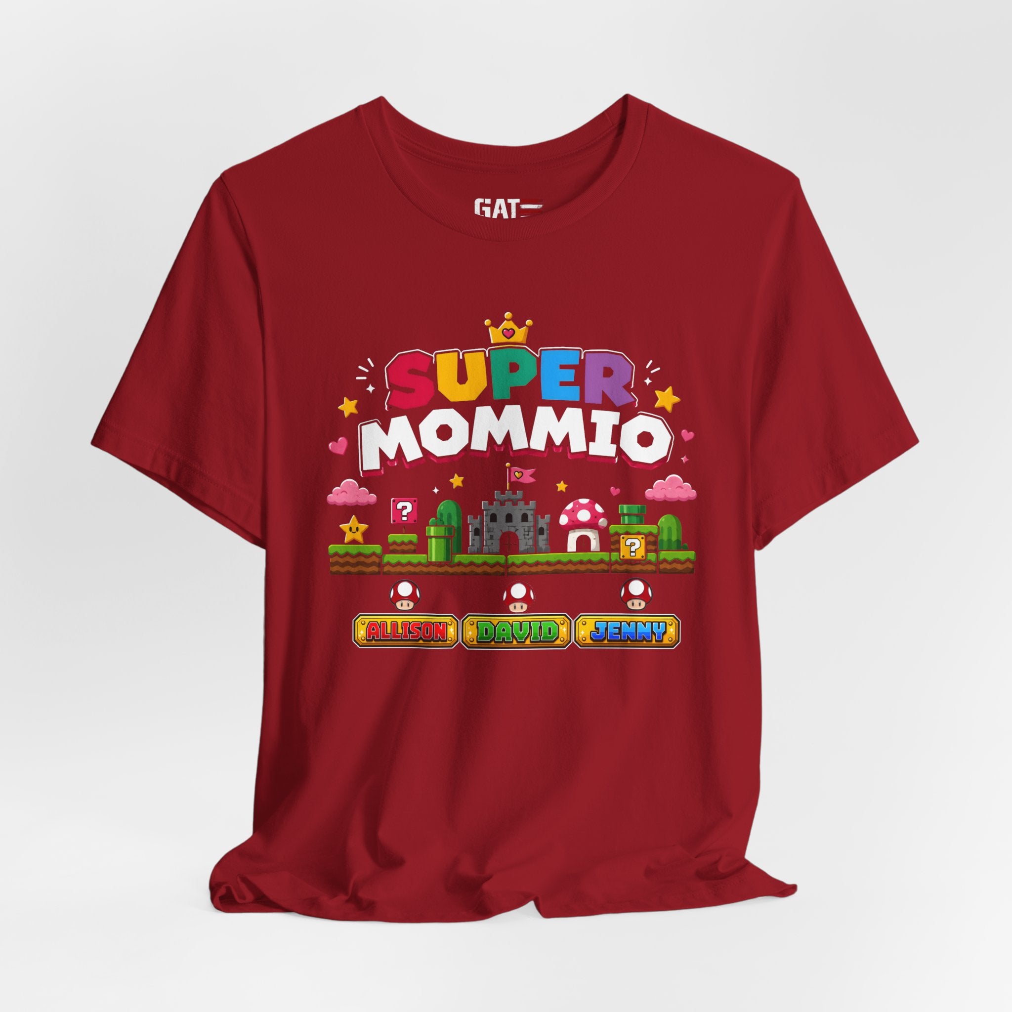 Super Mommio pixel game design T-Shirt | Retro video game mom tee