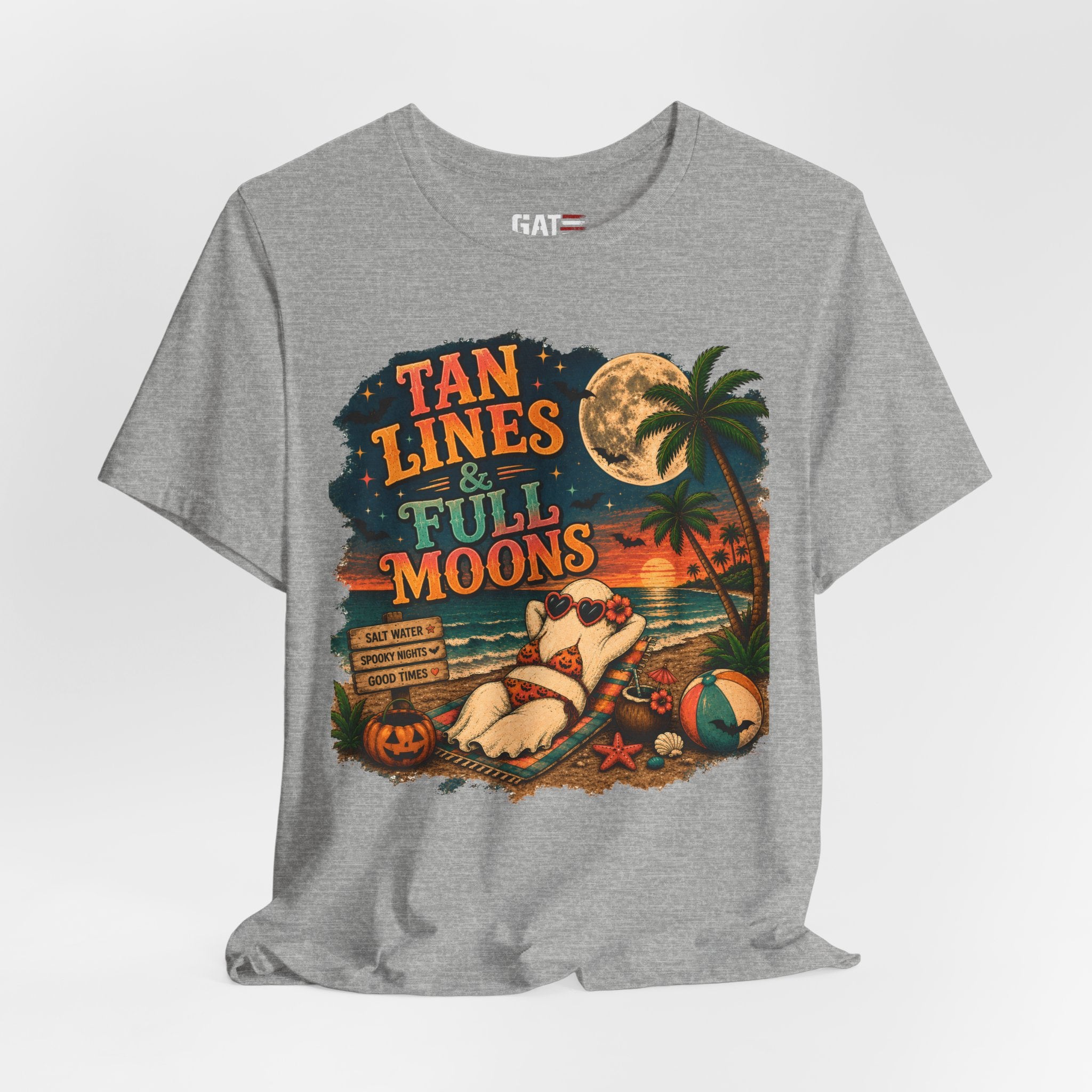 Summerween Shirt, Spooky Beach Shirt, Ghost Beach Tee, Halloween Beach Shirt, Coastal Halloween Tee, Tropical Ghost Shirt