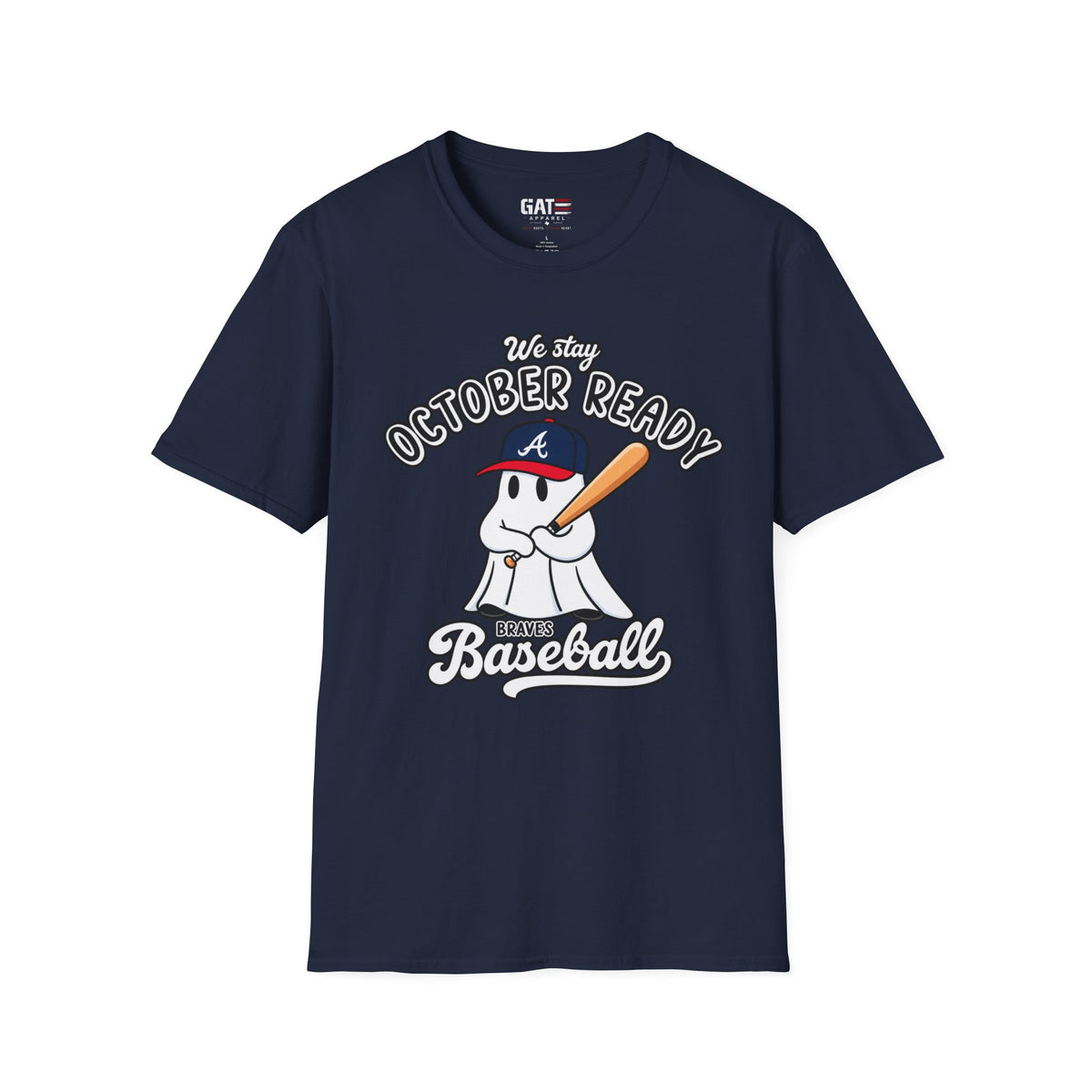 Atlanta Braves October Ready Halloween baseball shirt mockup