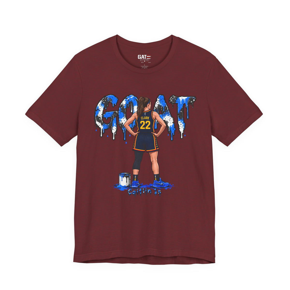 Caitlin Clark Caitlin 1s GOAT Blue Paint Sneaker Shirt