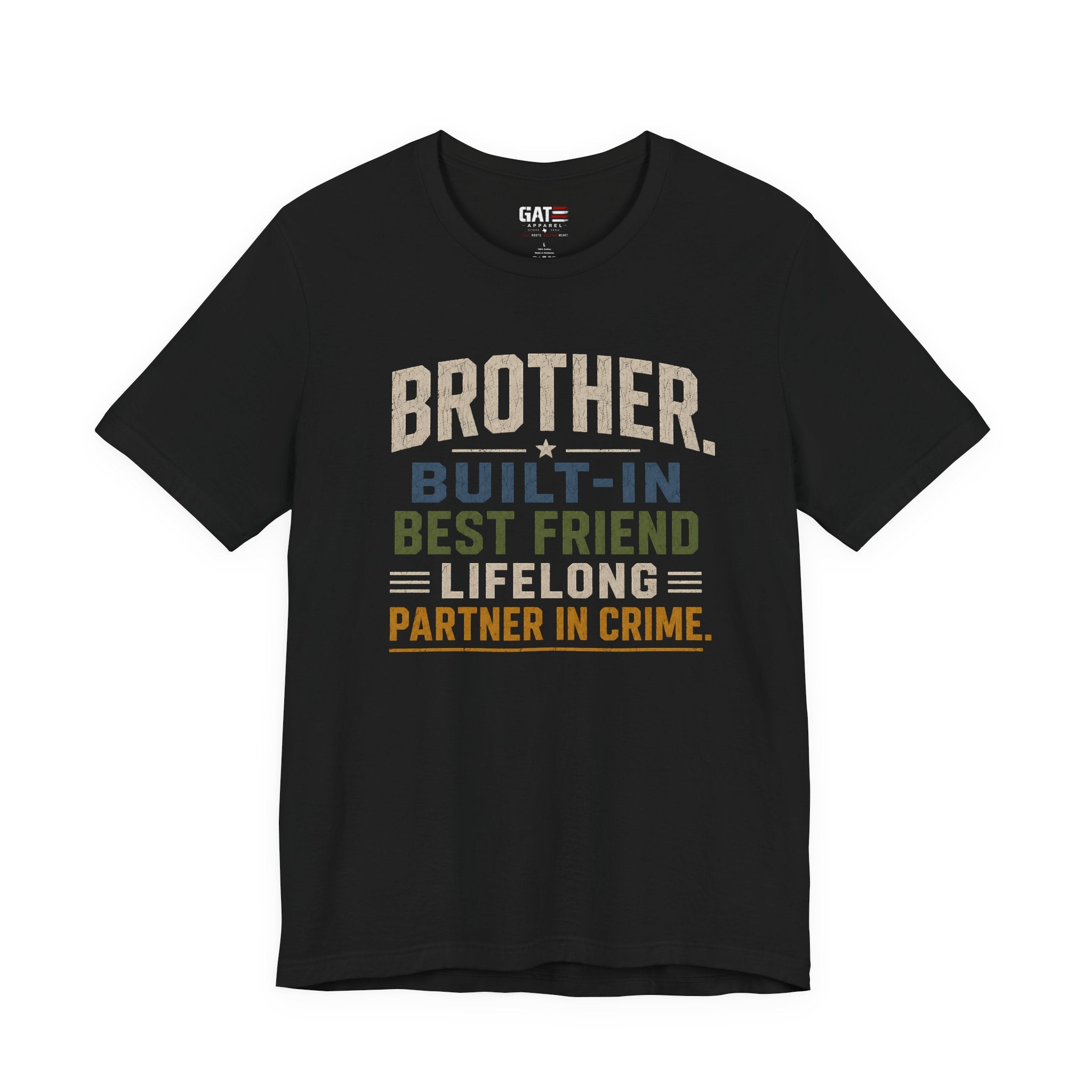 Brother Built In Best Friend Lifelong Partner In Crime Shirt, Funny Brother Gift, Sibling Tee, Brother Birthday Gift Tee