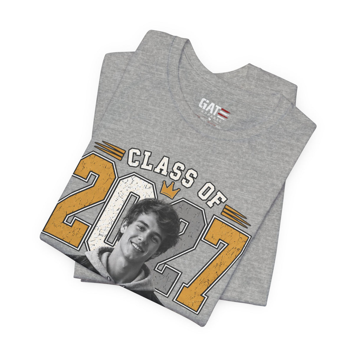 Personalized Senior 2027 Custom Photo Shirt | Graduation Tee