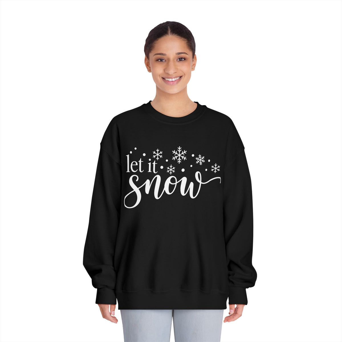 Let It Snow Crewneck Sweatshirt - product mockup view 9