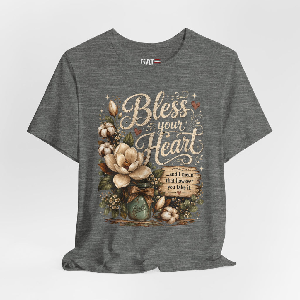 Funny Southern Shirt, Bless Your Heart Tee, Southern Humor Graphic Tee, Magnolia Floral Shirt, Country Girl Gift, Farmhouse Style Tee