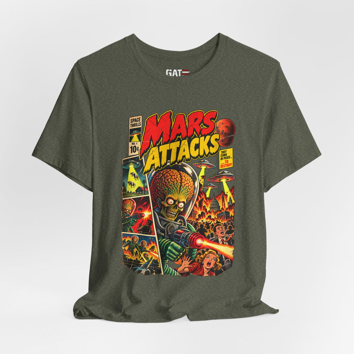 Mars Attacks Shirt | Retro Sci-Fi Comic Movie Tee