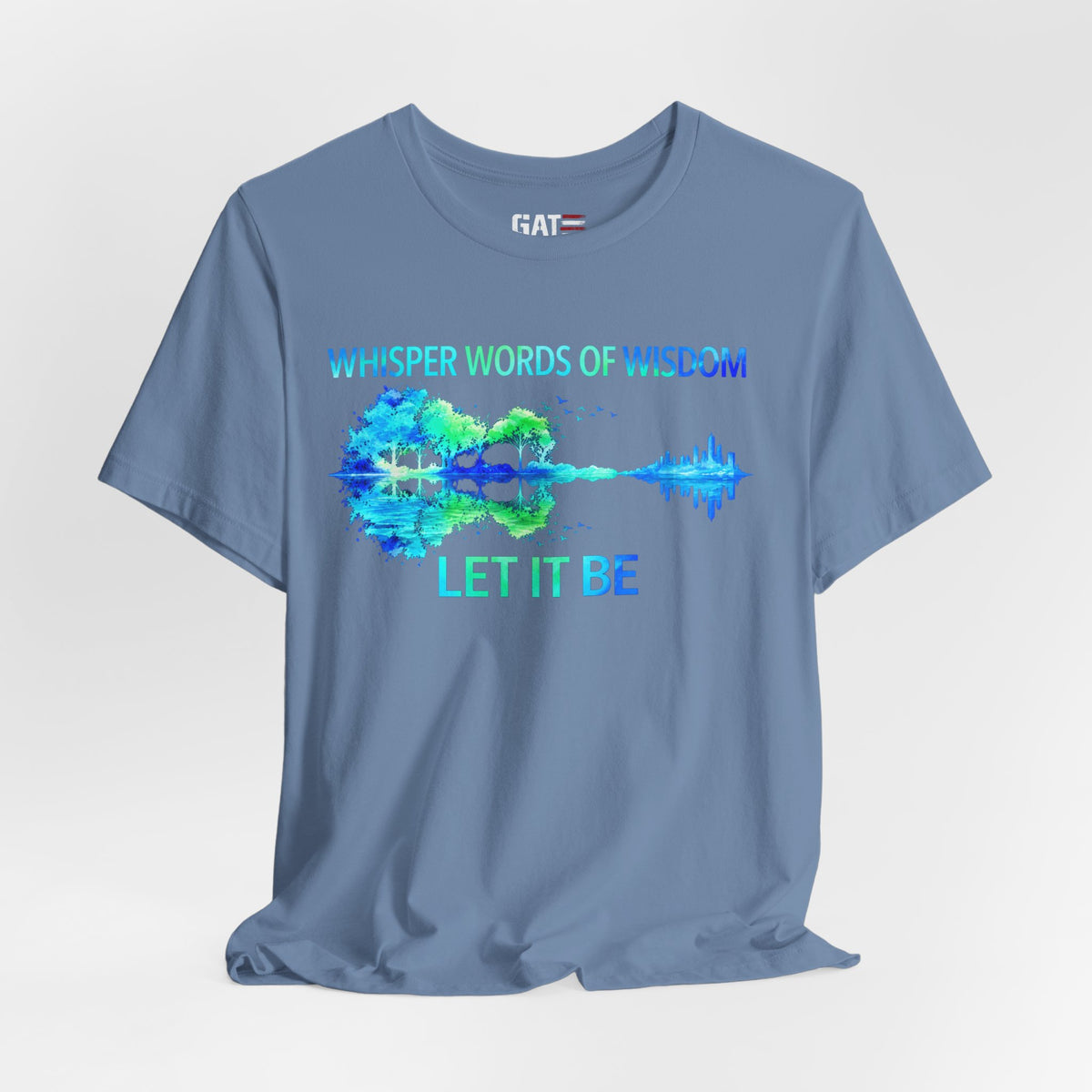Let It Be Guitar Tee — 'Whisper Words of Wisdom' Music Lover T‑Shirt