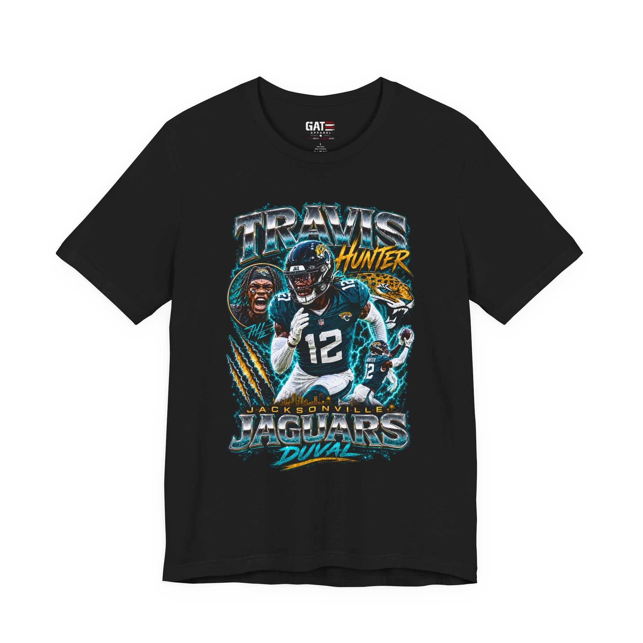 Travis Hunter Jacksonville Jaguars Tee Retro Player Graphic T-Shirt