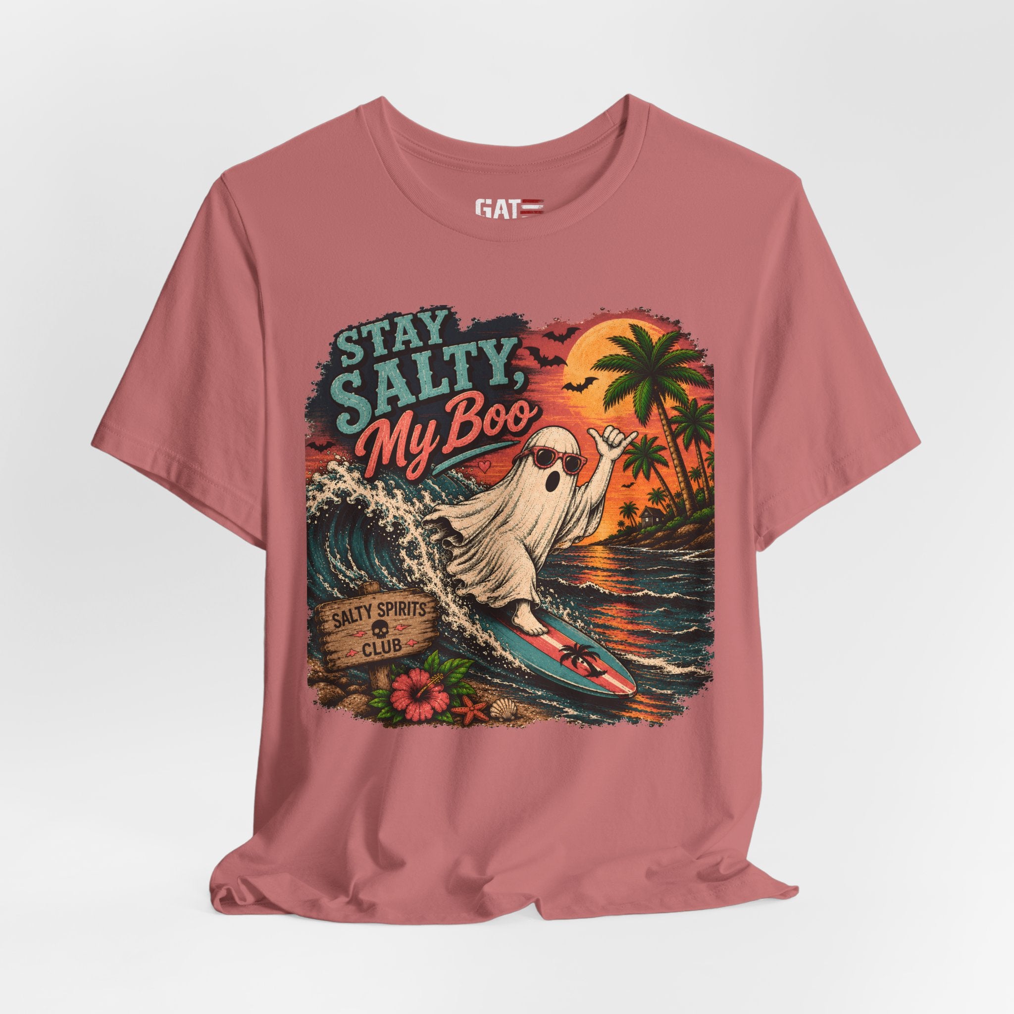 Summerween Shirt, Spooky Beach Shirt, Ghost Beach Tee, Halloween Beach Shirt, Coastal Halloween Tee, Tropical Ghost Shirt