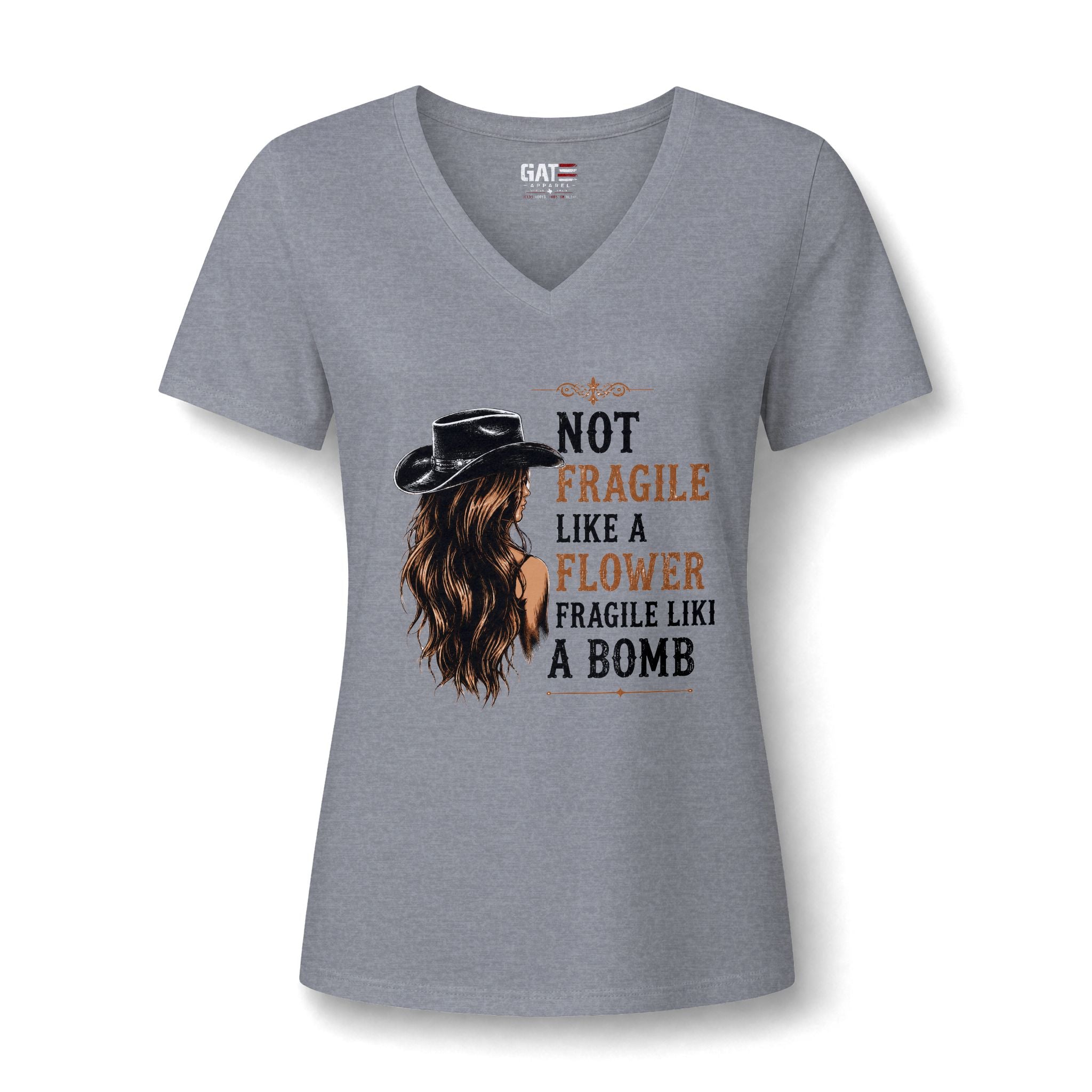 Beth Dutton Not Fragile Like a Flower — Women's V-Neck Tee
