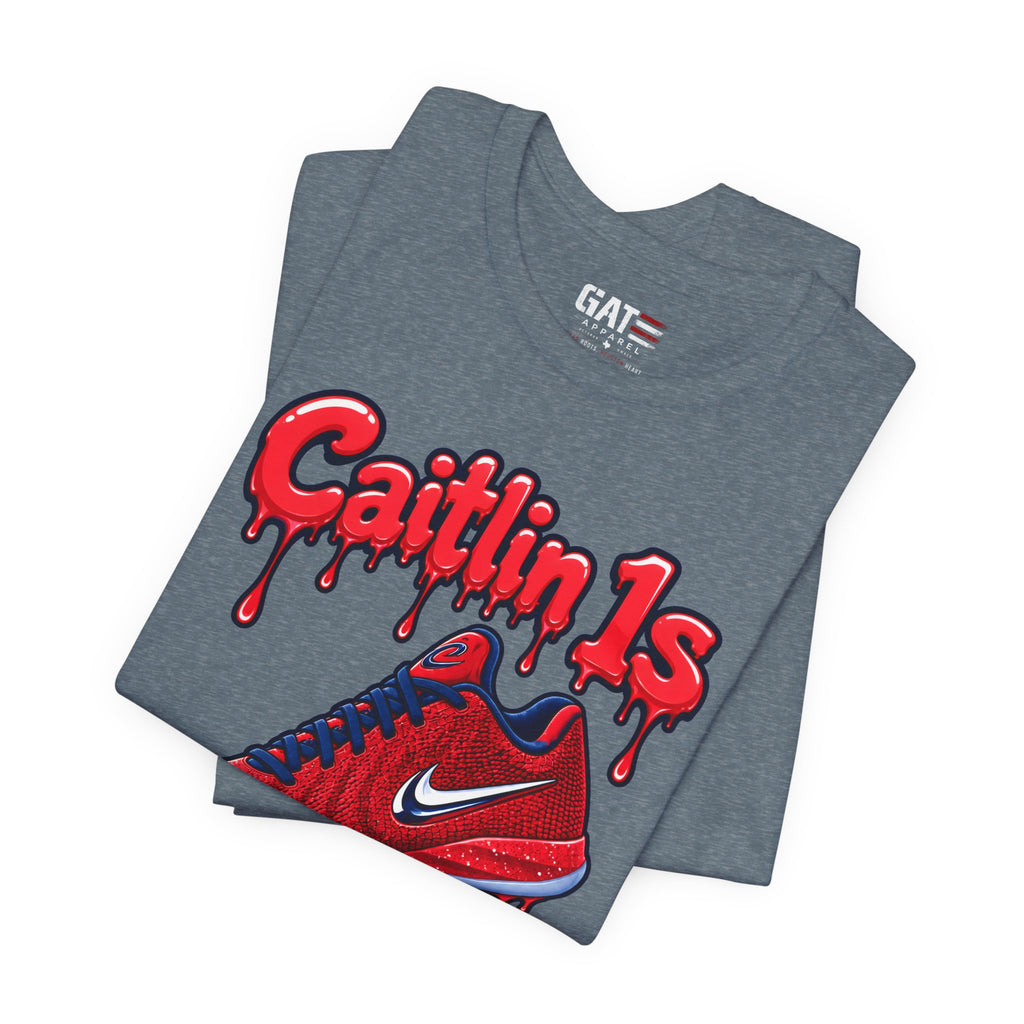 Caitlin Clark Caitlin 1s USA Reds Paint Sneaker Shirt