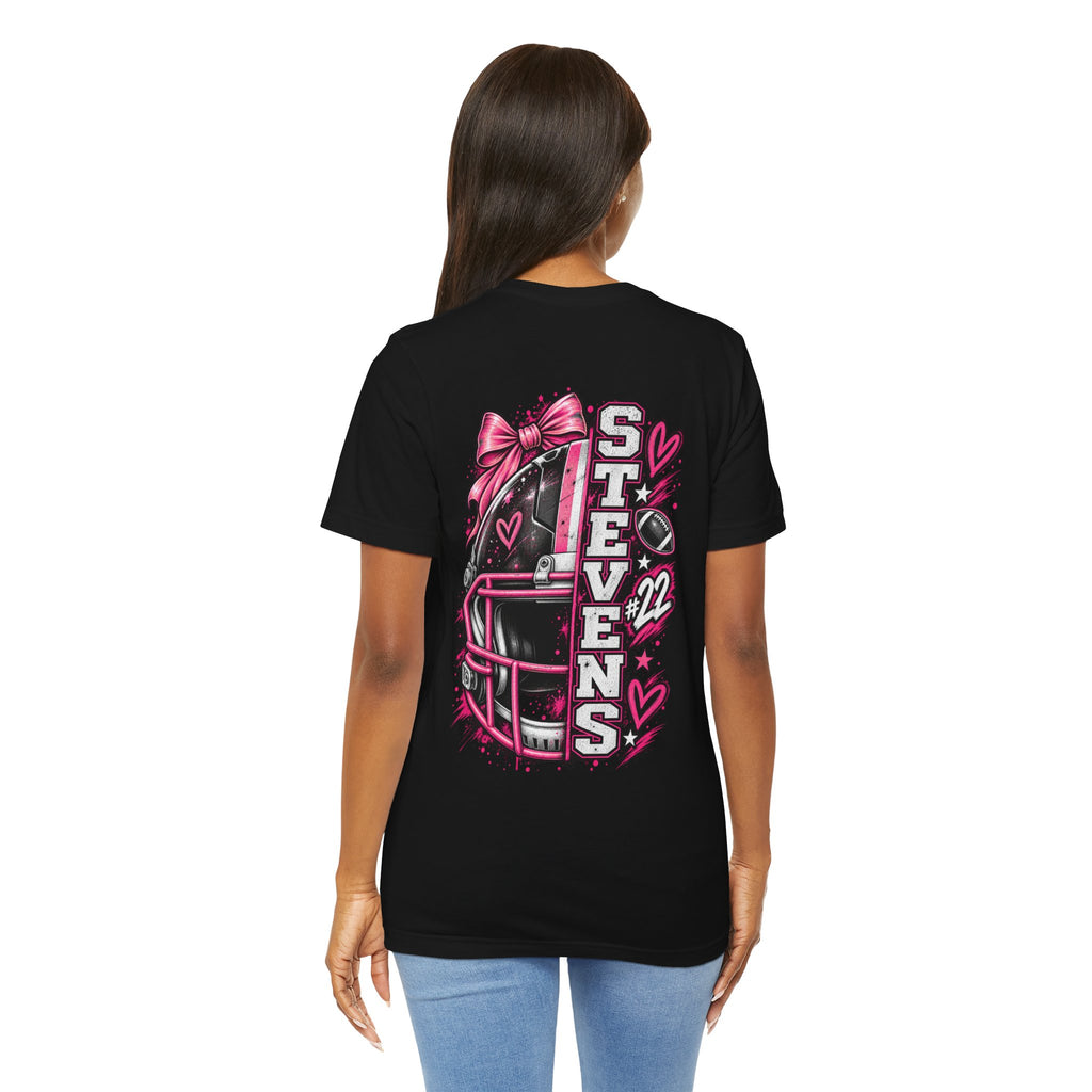 Football Mom Personalized Shirt Custom Player Name Number Helmet Game Day Tee