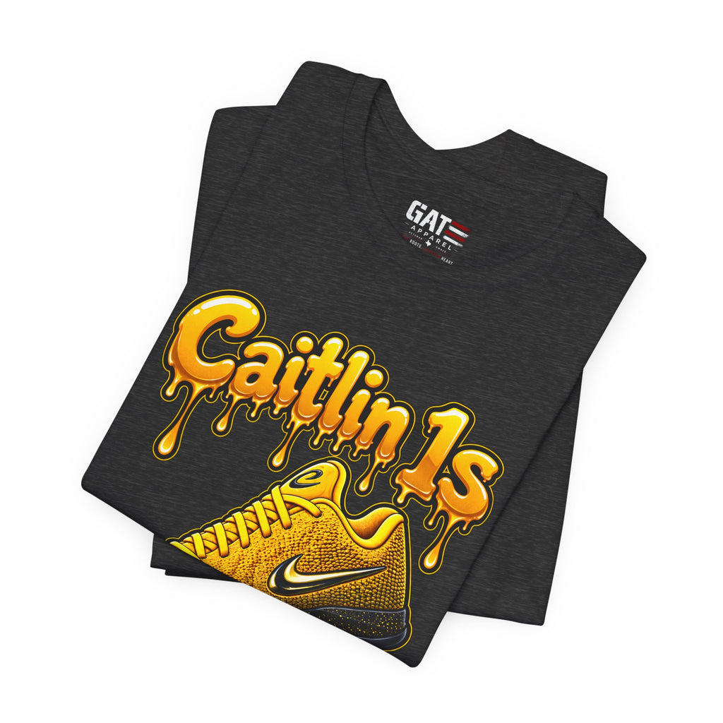 Caitlin Clark Caitlin 1s Iowa Yellow Paint Sneaker Shirt