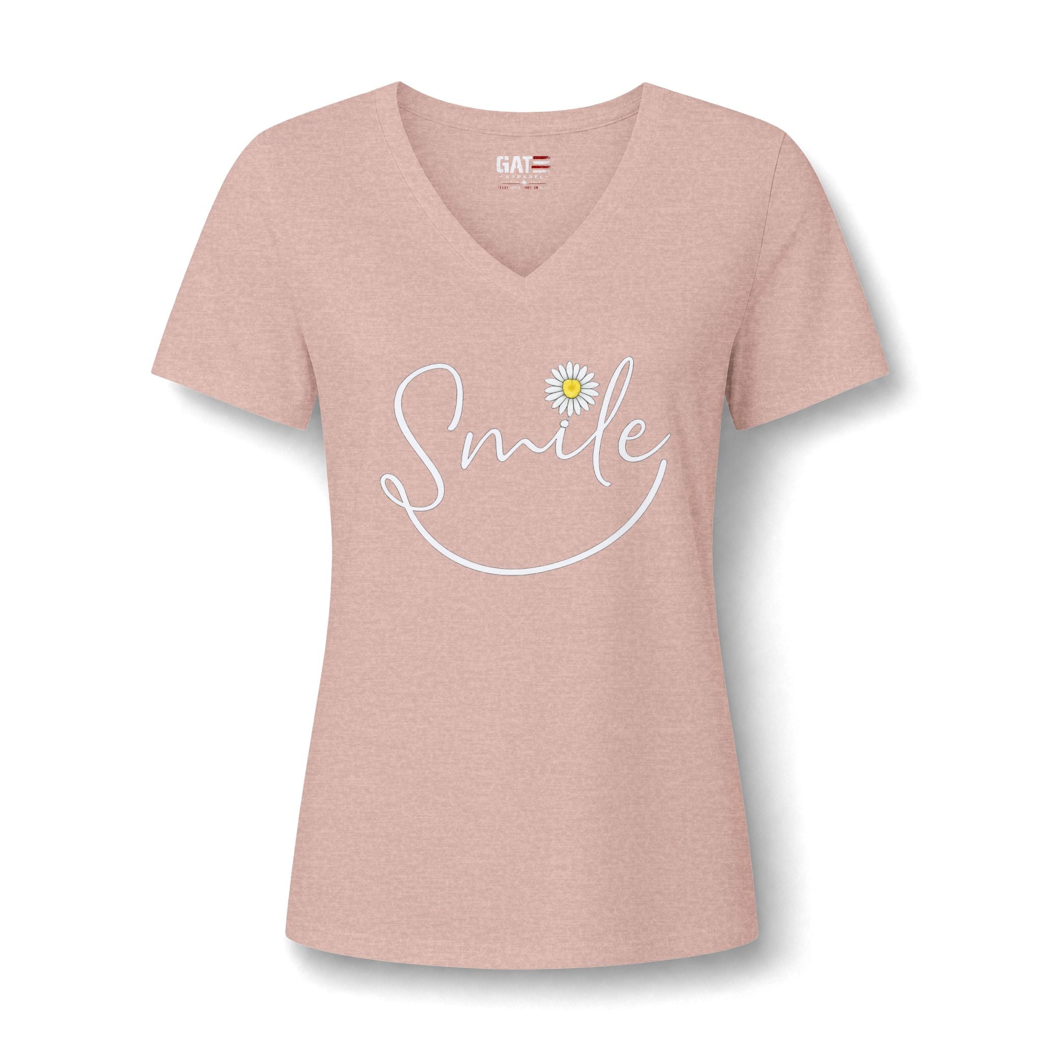 Smile Daisy V-Neck Tee