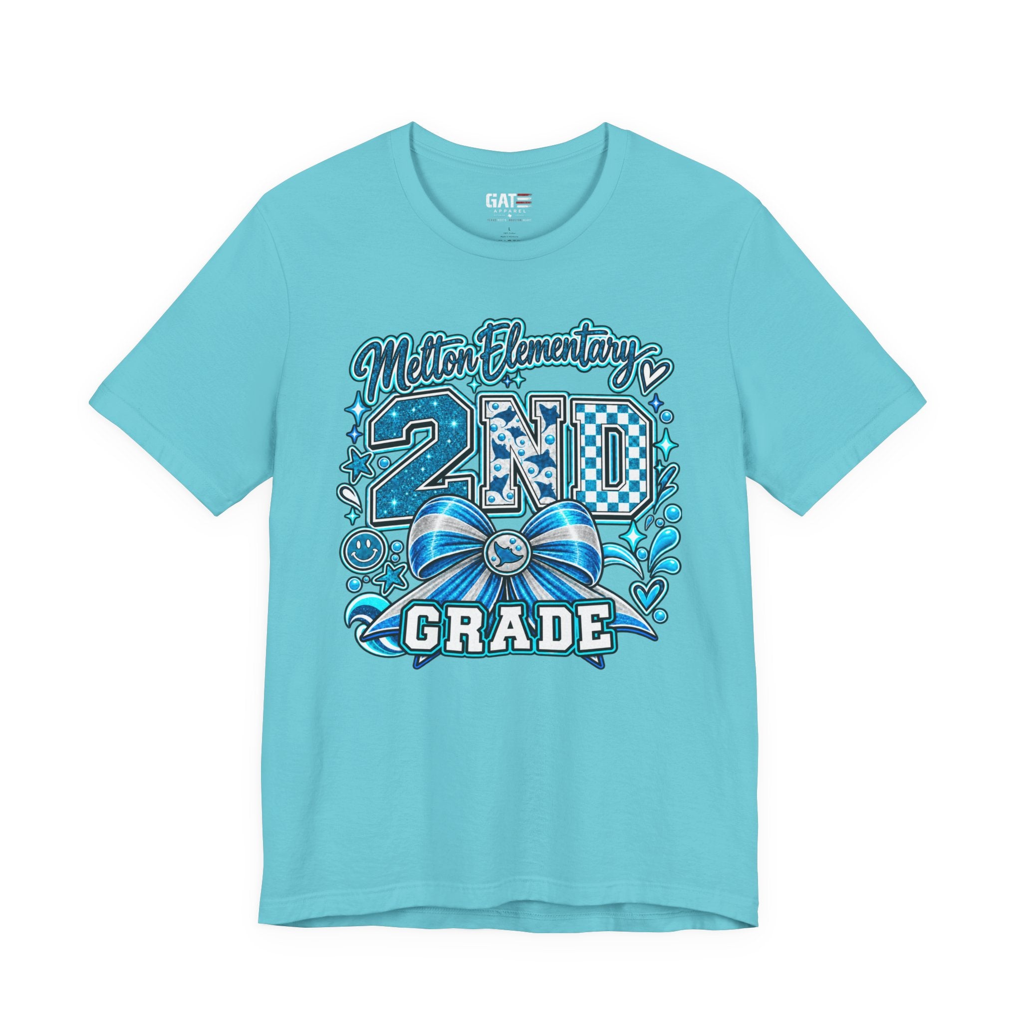 Melton 2nd Grade School T‑Shirt — Bow Design