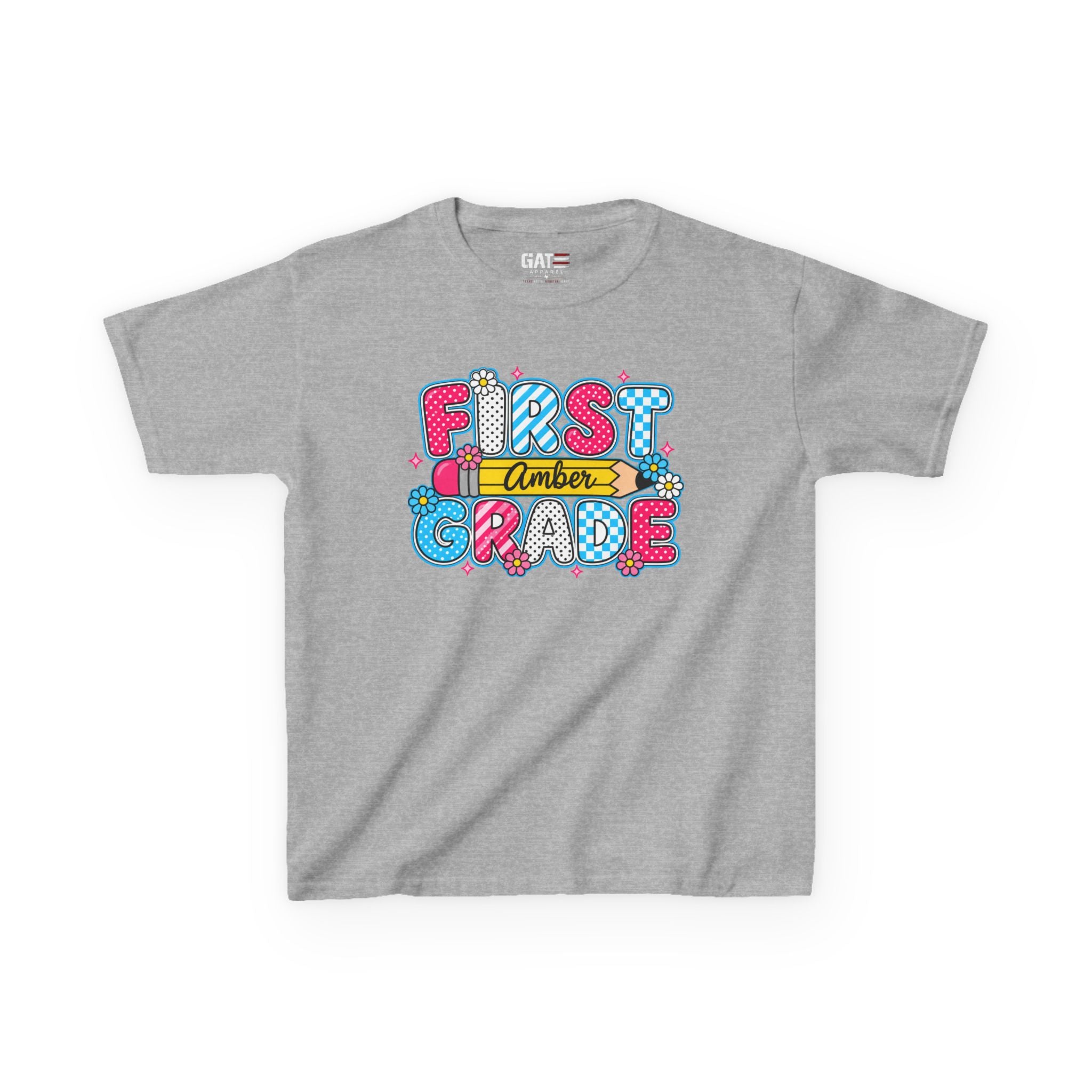 Custom Grade Level & Name Shirt for Kids – Personalized Back to School T-Shirt