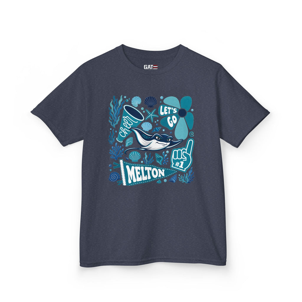 Melton Kids Tee — Blue Ocean Surf Graphic "Melton"