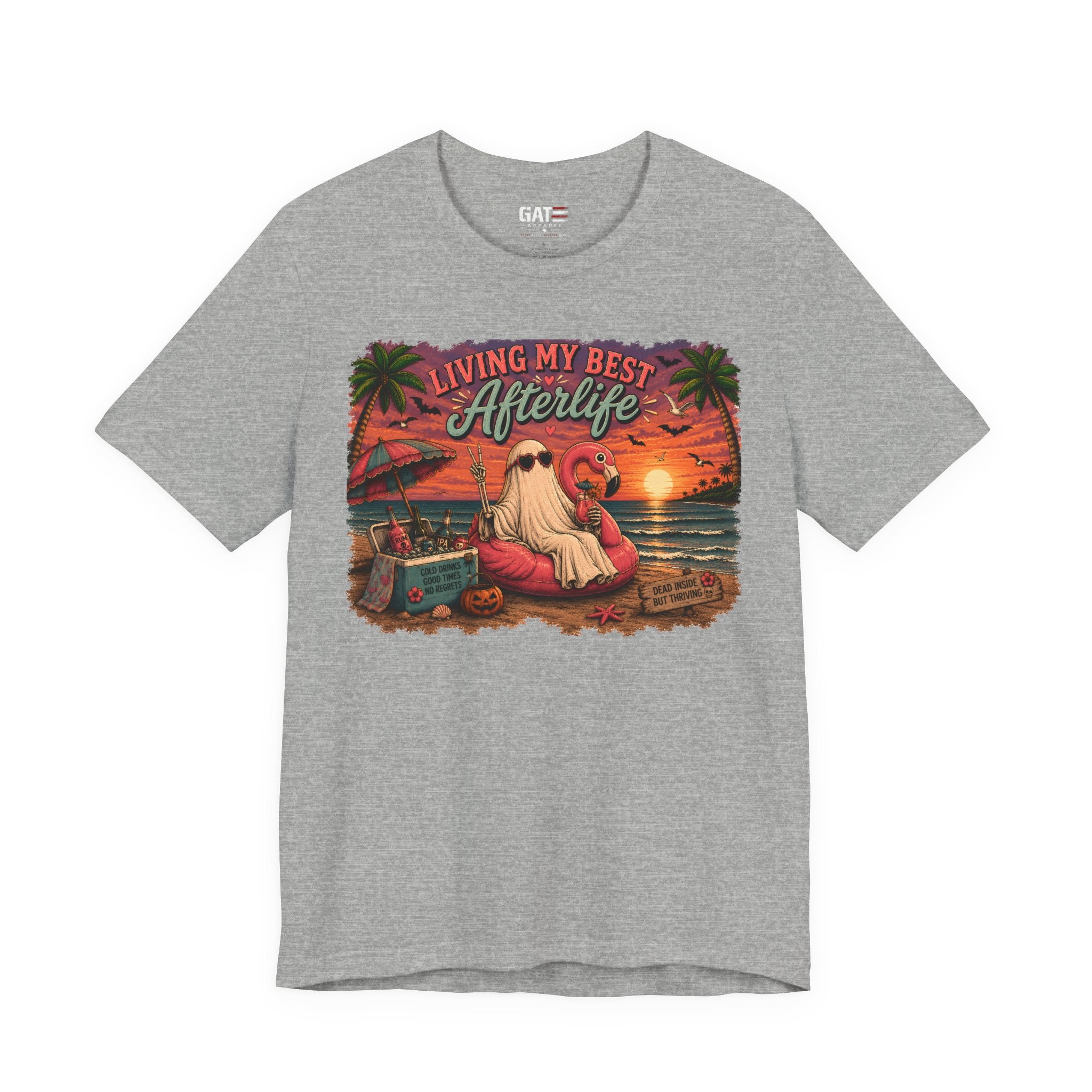 Summerween Shirt, Spooky Beach Shirt, Ghost Beach Tee, Halloween Beach Shirt, Coastal Halloween Tee, Tropical Ghost Shirt