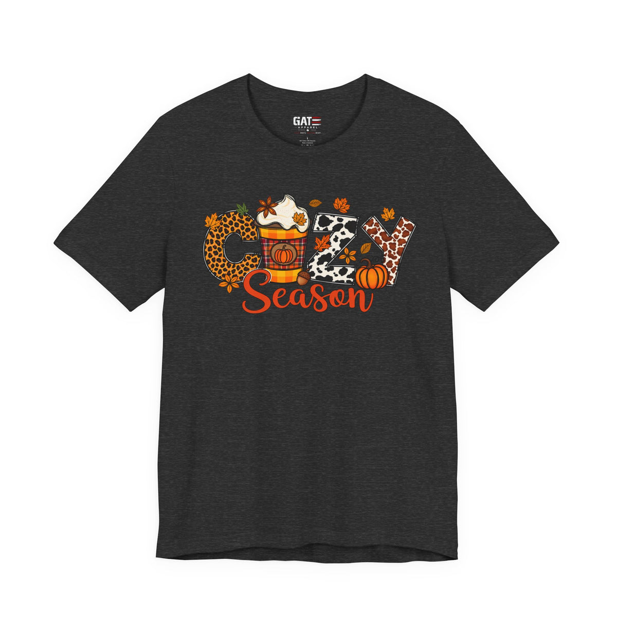 Cozy Season Fall Winter Coffee Shirt - product mockup view 4