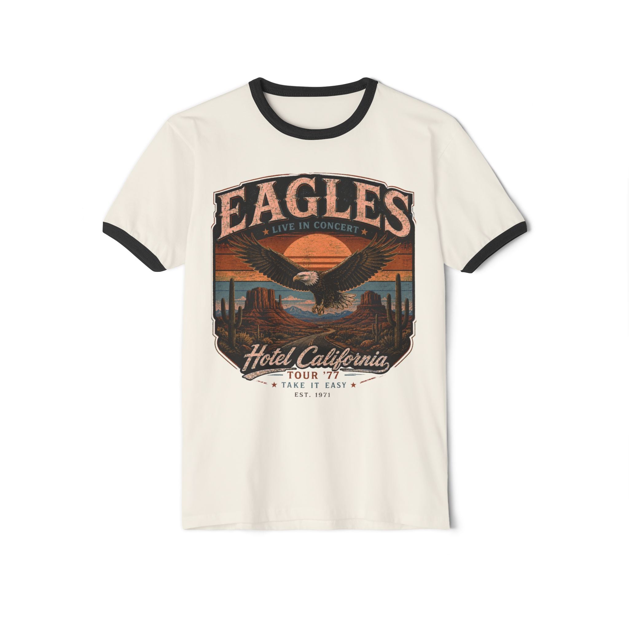 Eagles 'Hotel California' Vintage Tour Ringer Tee