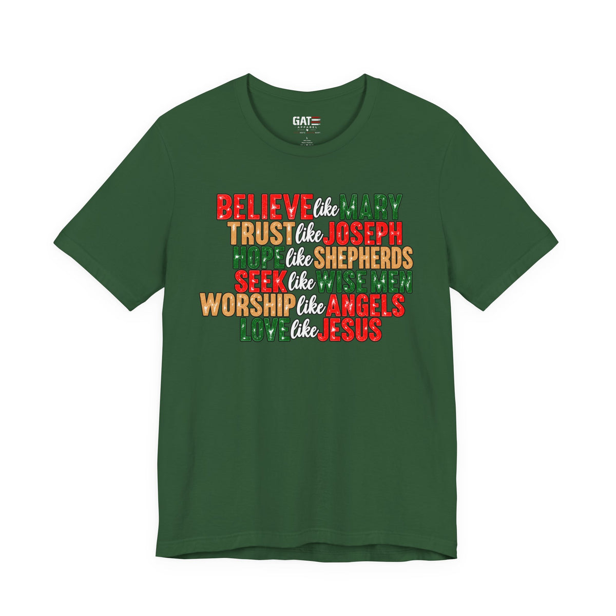 Believe Like Mary Christian Christmas T-Shirt - product image 10