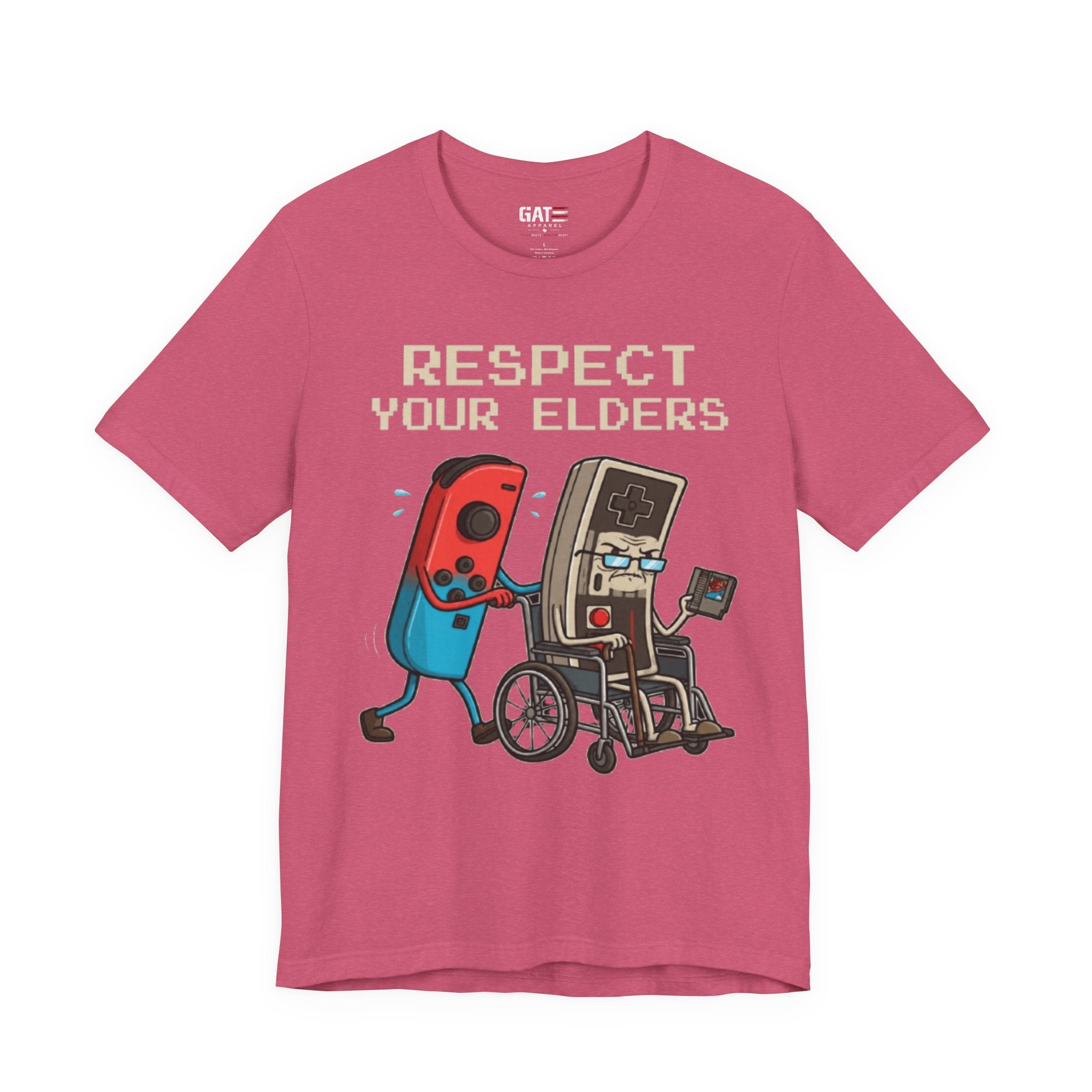 Respect Your Elders Tee — Retro Game Controller Graphic T-Shirt