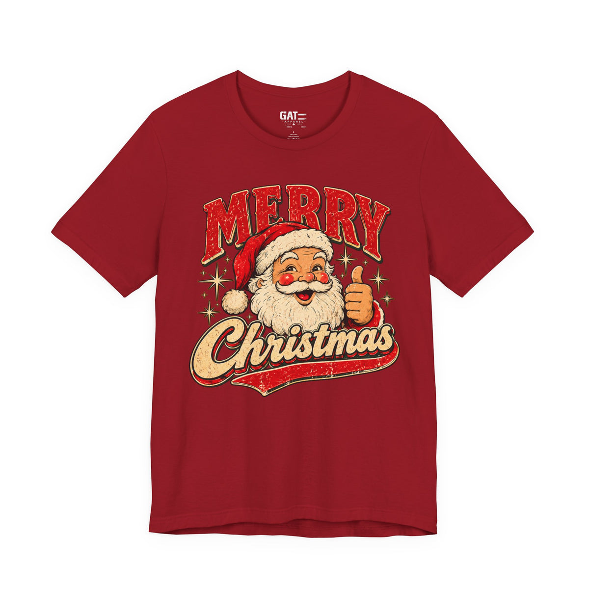 Retro Christmas graphic tee mockup