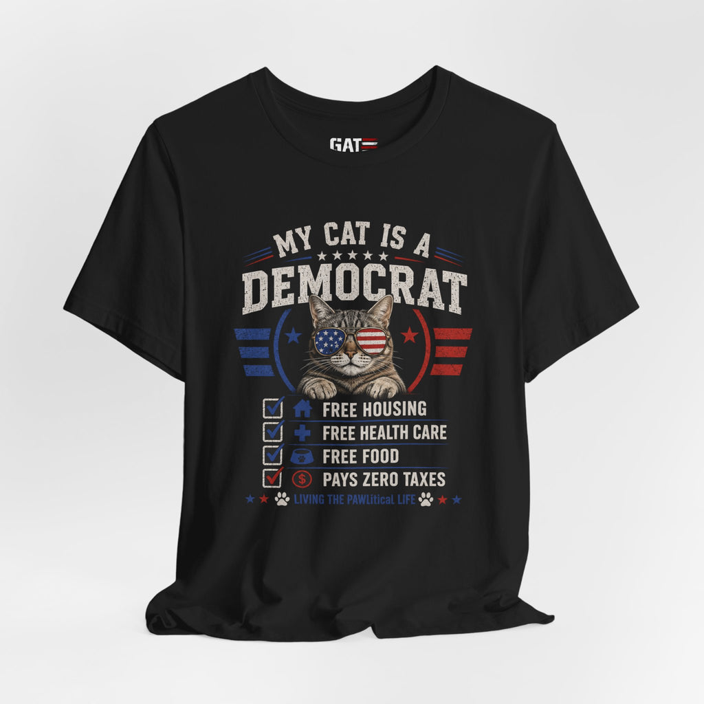 Funny Cat Lover Shirt, Political Humor Tee, Cat Mom Gift, Cat Dad Shirt, Patriotic Cat Lover Gift, Election Humor Tee