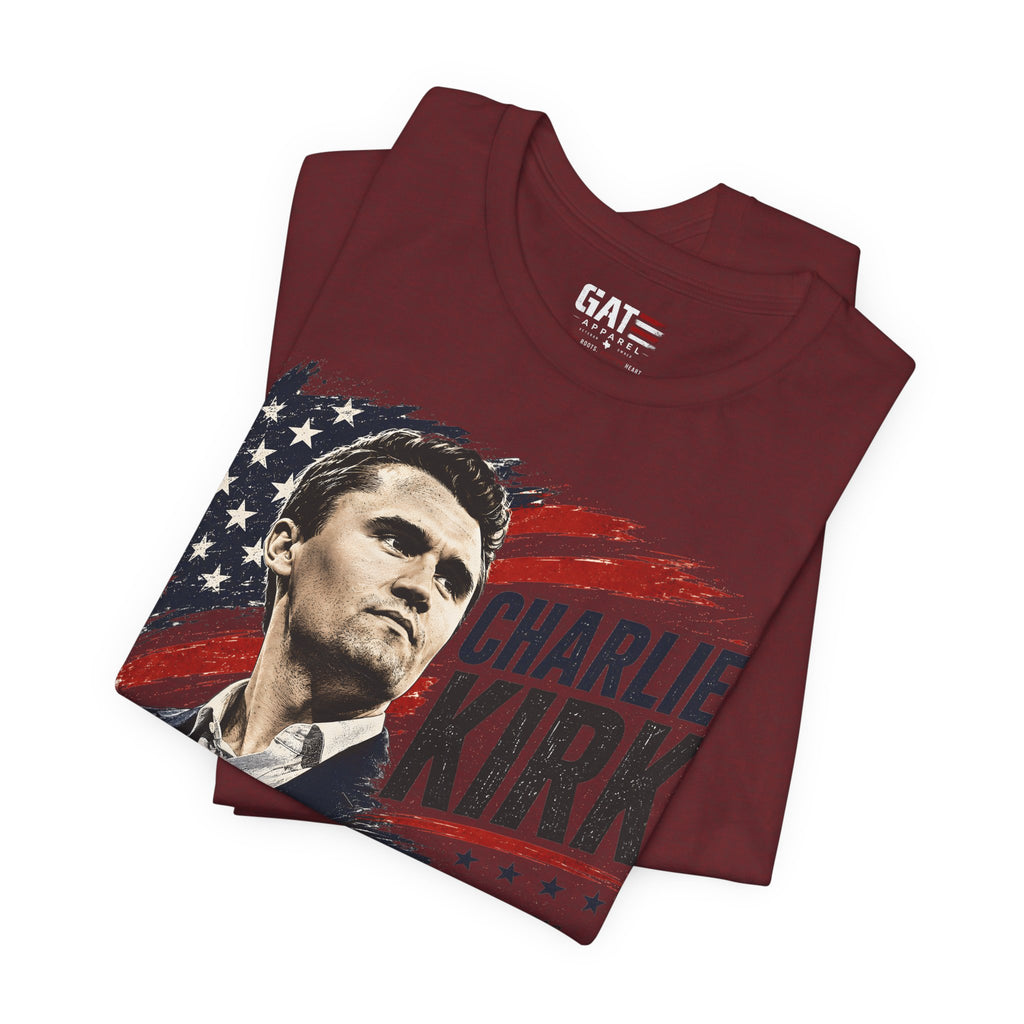 Charlie Kirk Shirt Conservative Patriotic T Shirt Republican American Flag Tee USA Freedom Gift Political Apparel