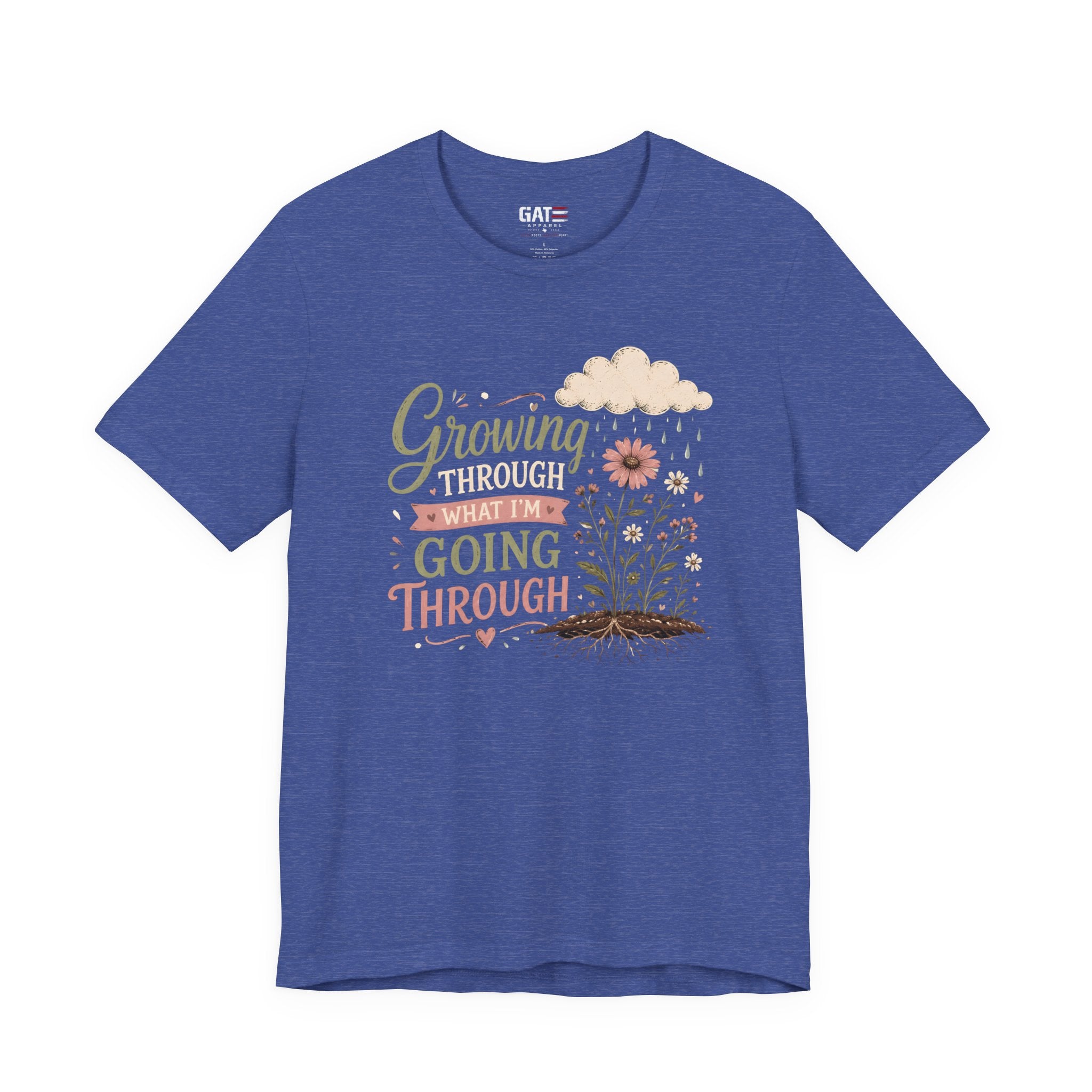 Motivational Christian Shirt for Women, Inspirational Growth Graphic Tee, Faith Encouragement Shirt, Floral Positive Mindset Gift