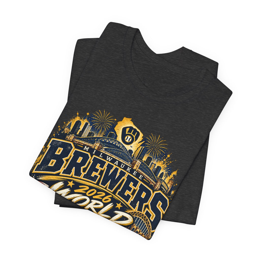 Milwaukee Brewers 2026 World Series skyline baseball T-shirt - alternate product photo 16