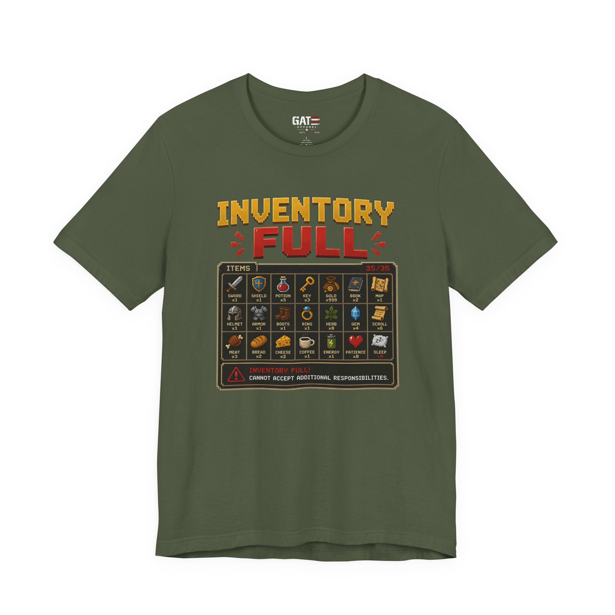 Inventory Full | Retro Gaming Shirt