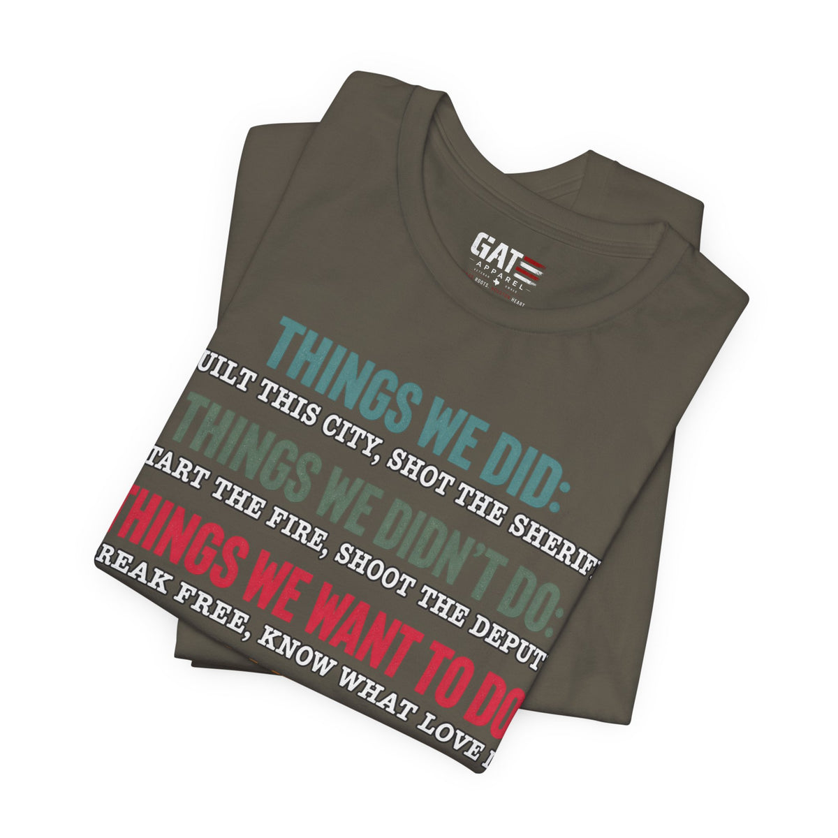 Things We Will Do Checklist T-Shirt — Funny Motivational List Tee