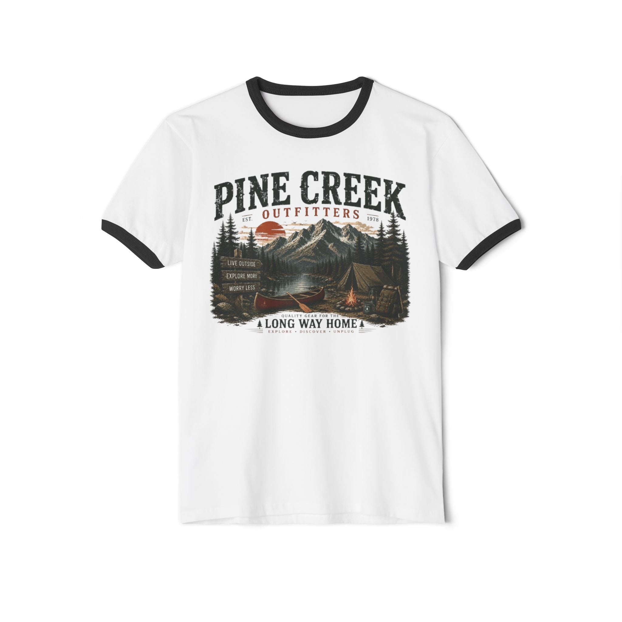 Pine Creek Outfitters 'A Long Way Home' Ringer T-Shirt