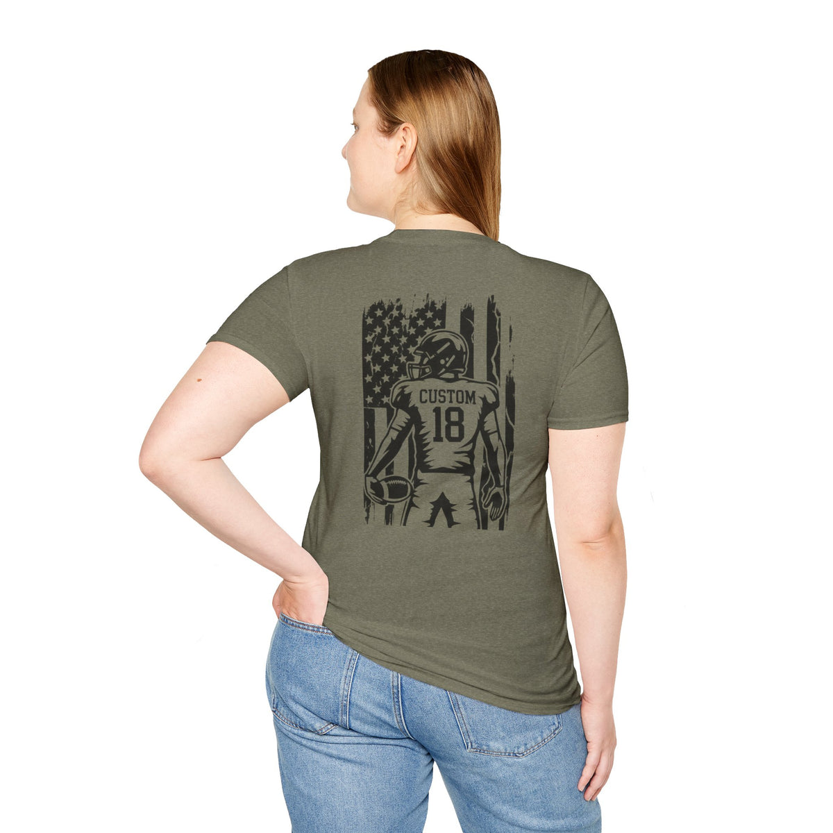 Personalized Football Mom Player Shirt | Custom Name & Number