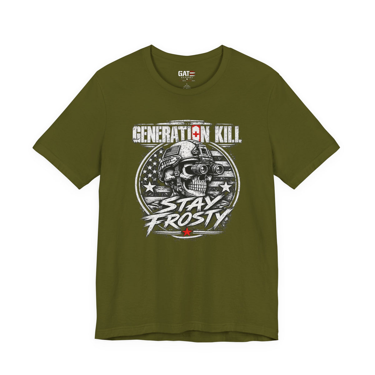 Stay Frosty Skull Shirt | Military Veteran Retro Tee