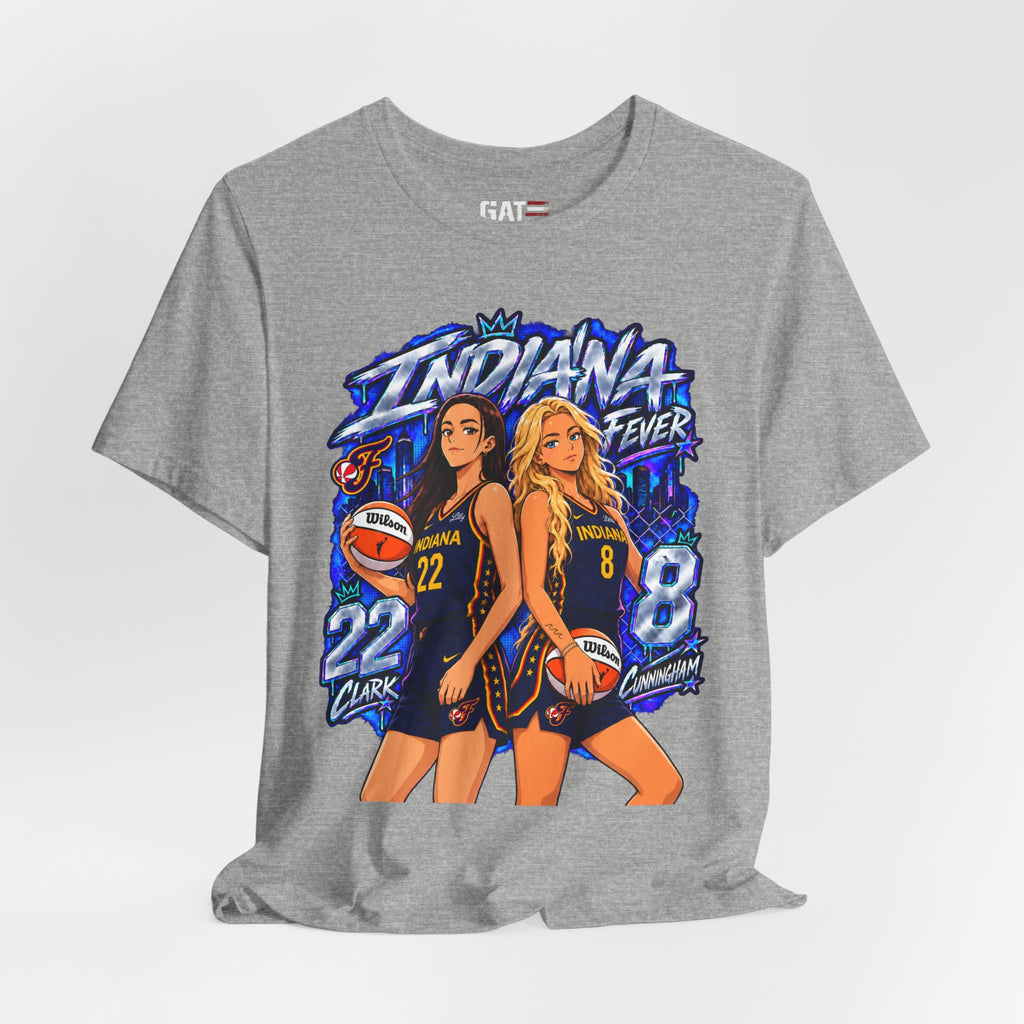 Caitlin Clark Sophie Cunningham Indiana Fever Anime Shirt WNBA Basketball Tee