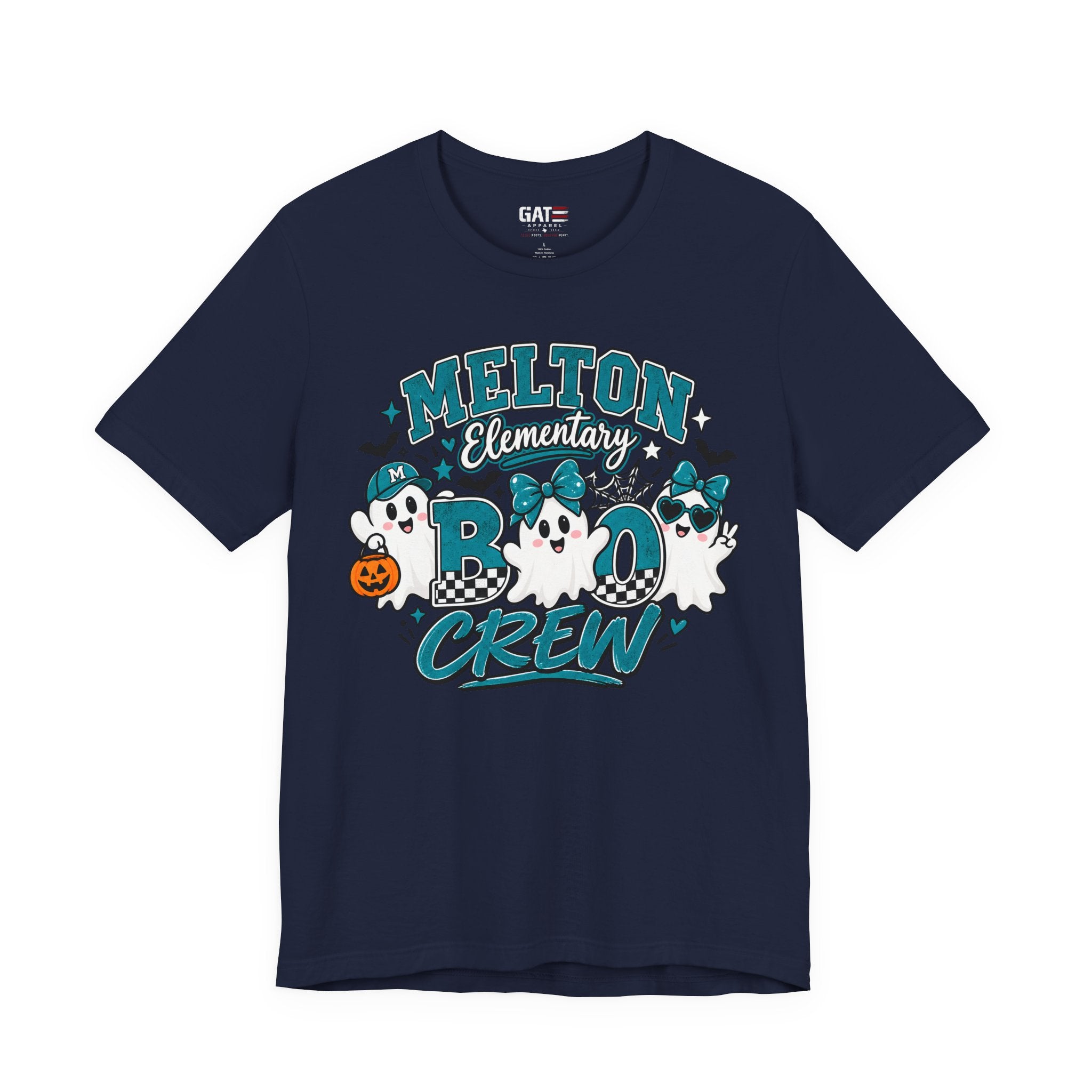 Melton Elementary Boo Crew T-Shirt — Cute Halloween Ghost School Tee