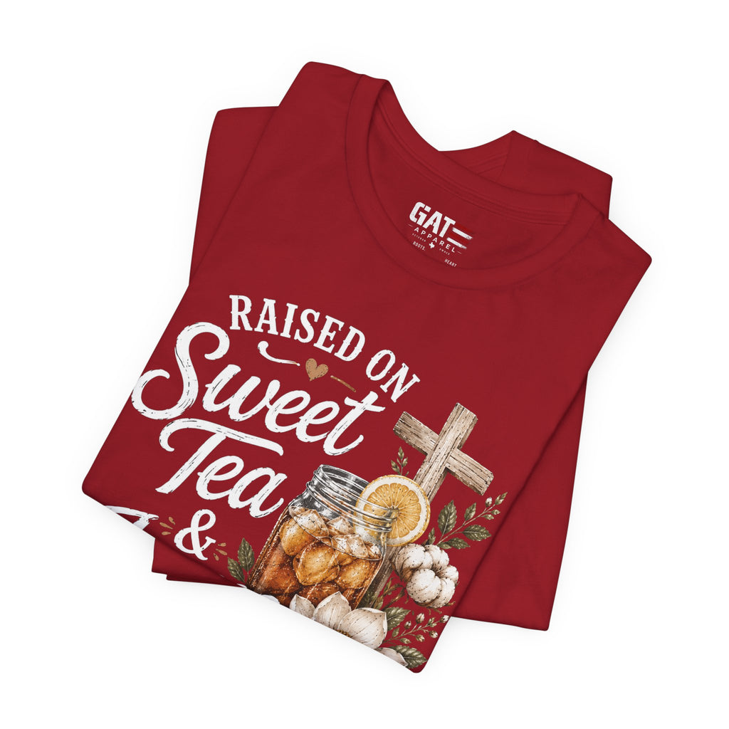 Southern Christian Shirt, Faith Graphic Tee, Sweet Tea Lover Shirt, Country Living Tee, Rustic Farmhouse Gift, Southern Mom Tee