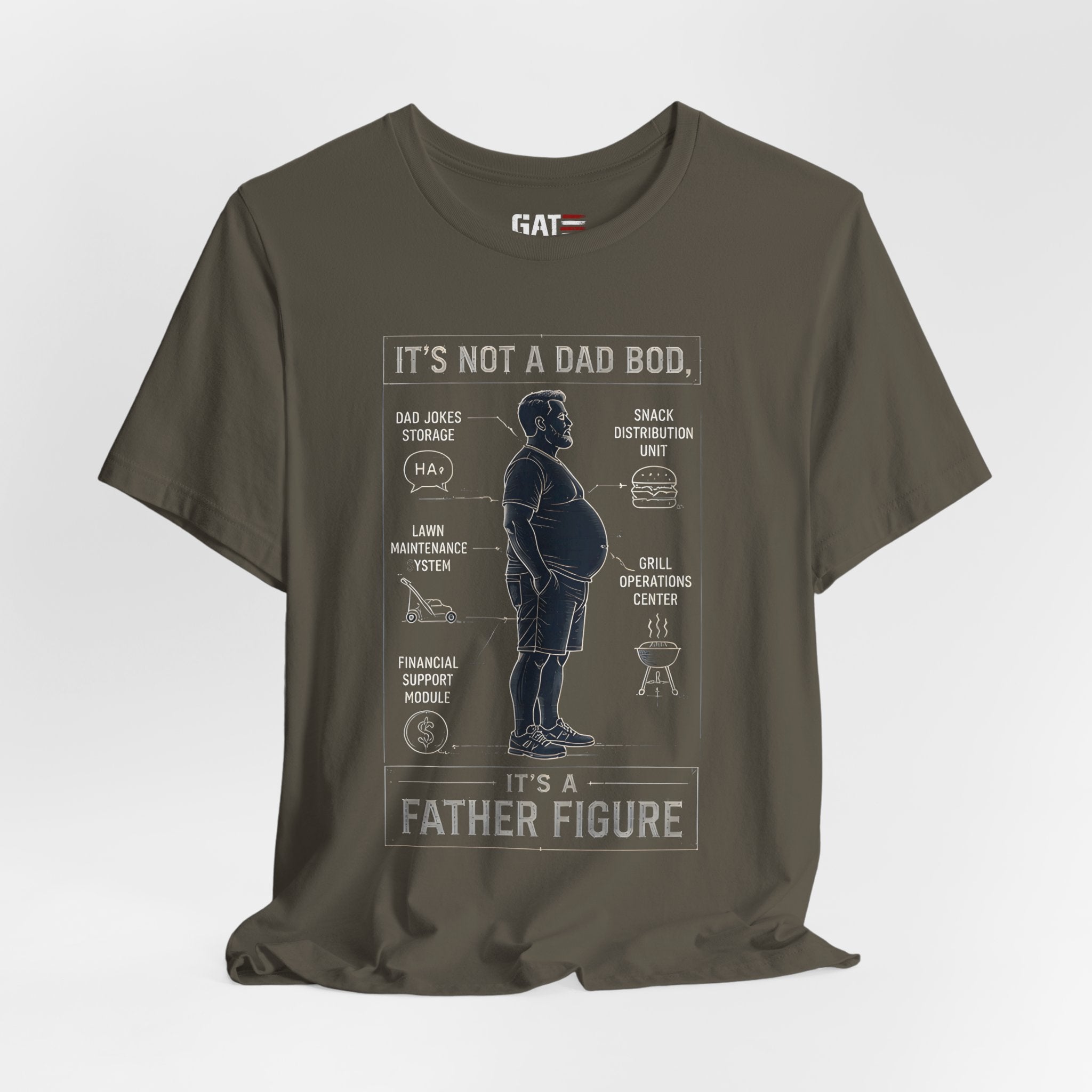 It's Not a Dad Bod It's a Father Figure Shirt | Funny Dad Shirt | Blueprint Dad Bod Tee | Father's Day Gift for Dad | Grill Master Dad Tee